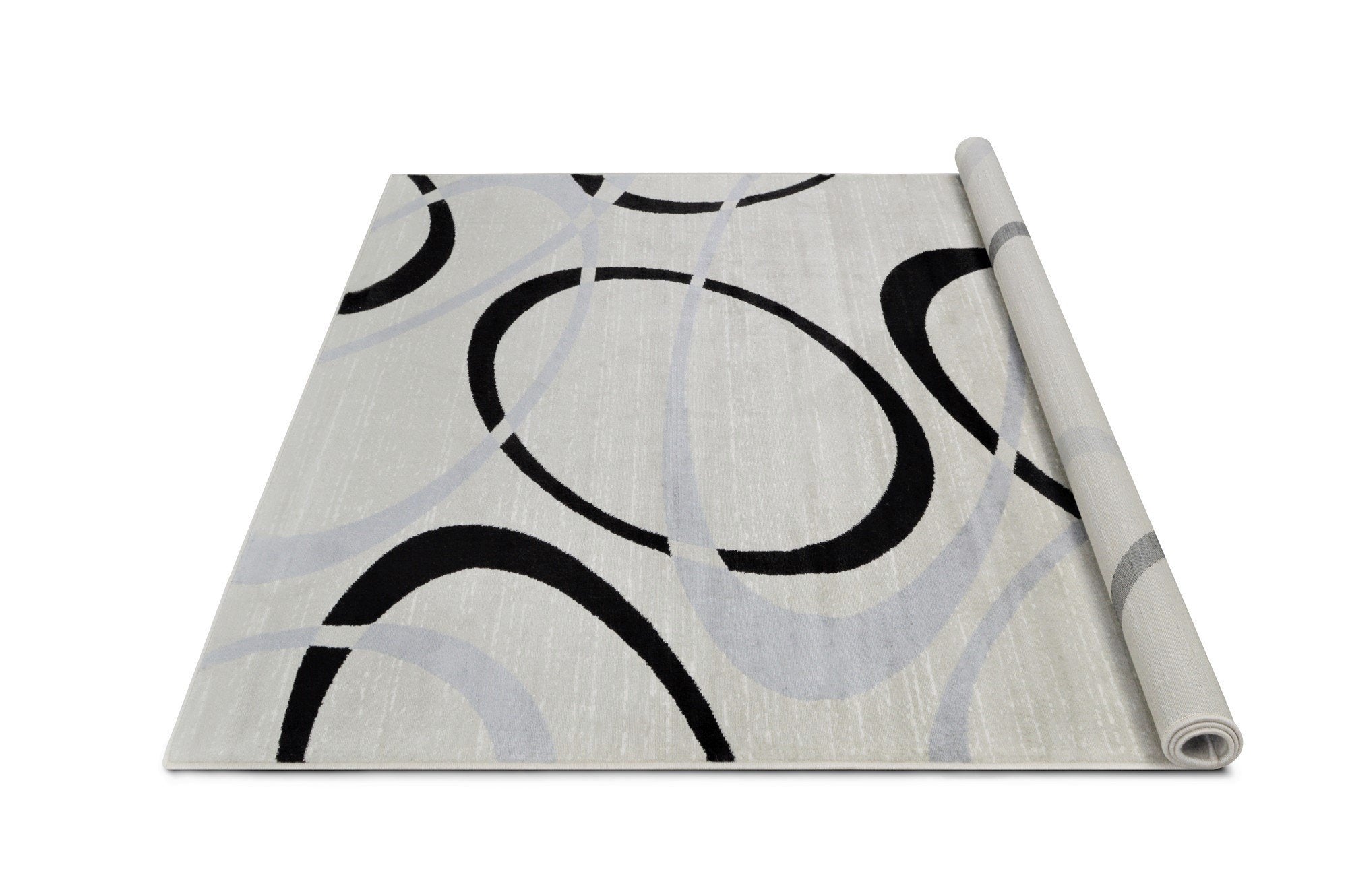 Modern Bohemian Oval Rug - Available in gray, red, beige, and blue.