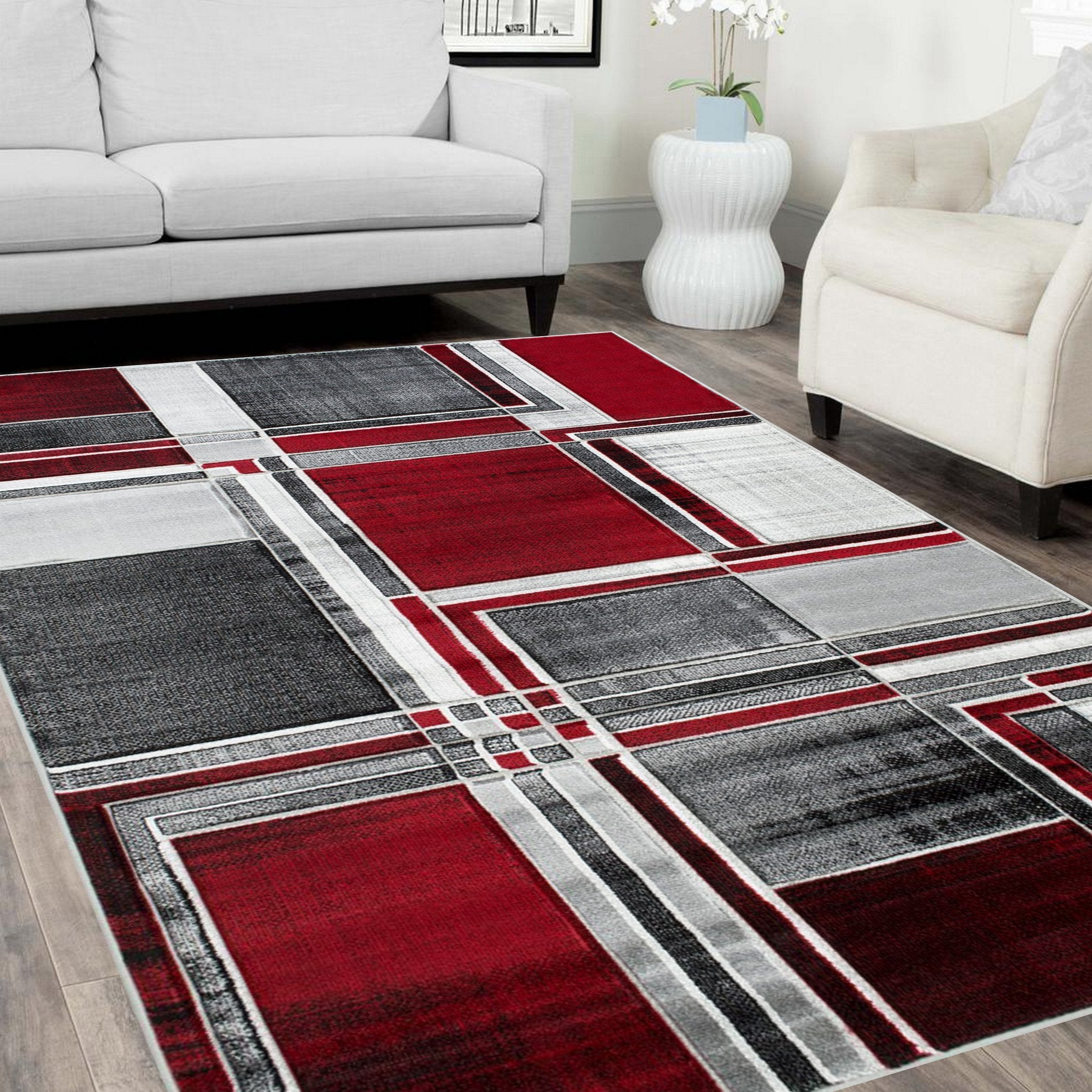 Modern Cubism Area Rug – Hand Carved and Stylish