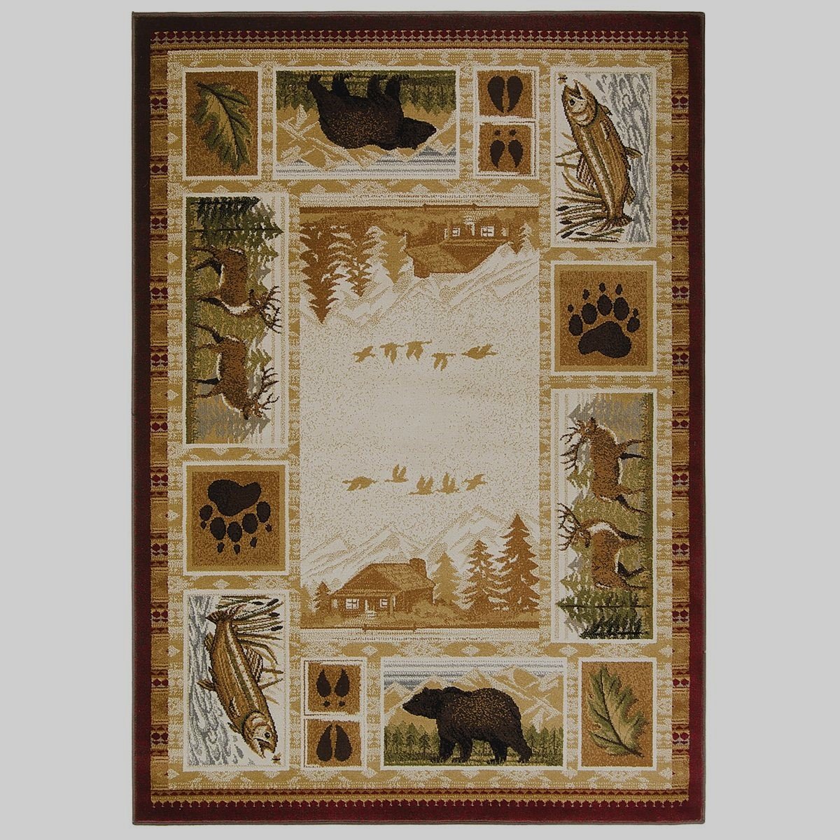 Rustic Wildlife Rug - Multicolor Hue
