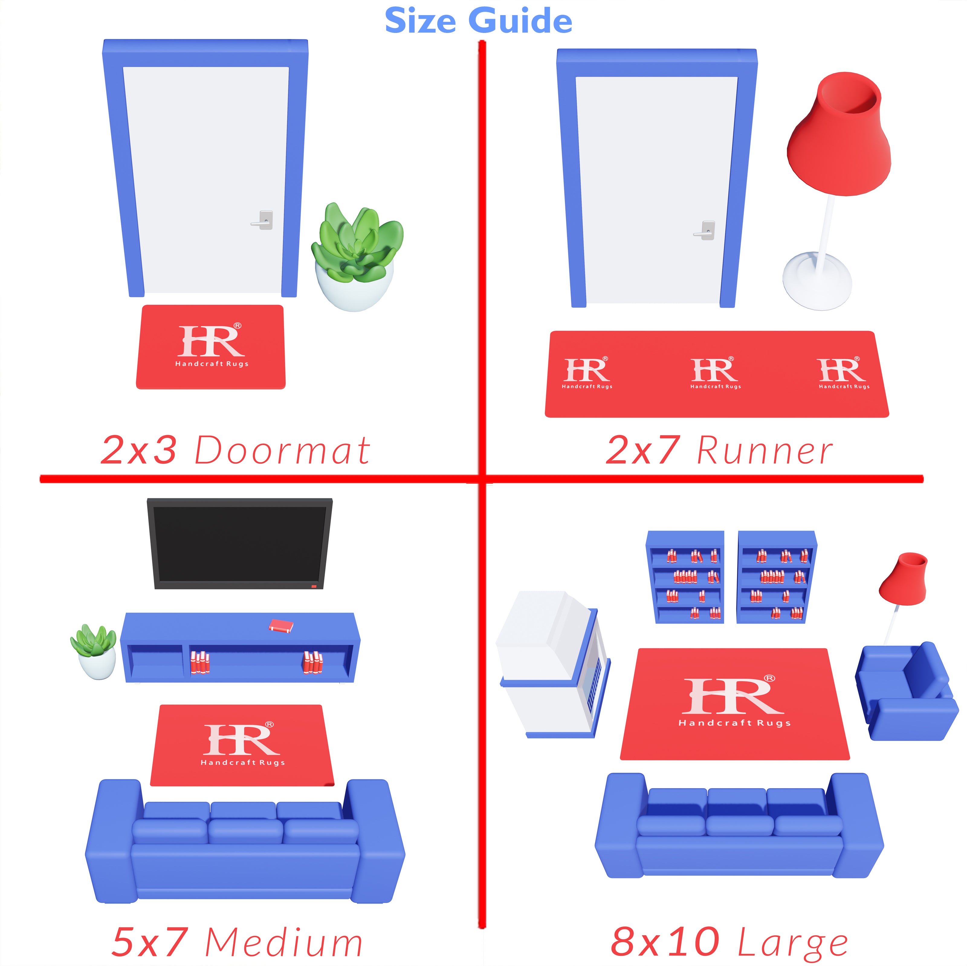 Colorful Stripped Rainbow Area Rug