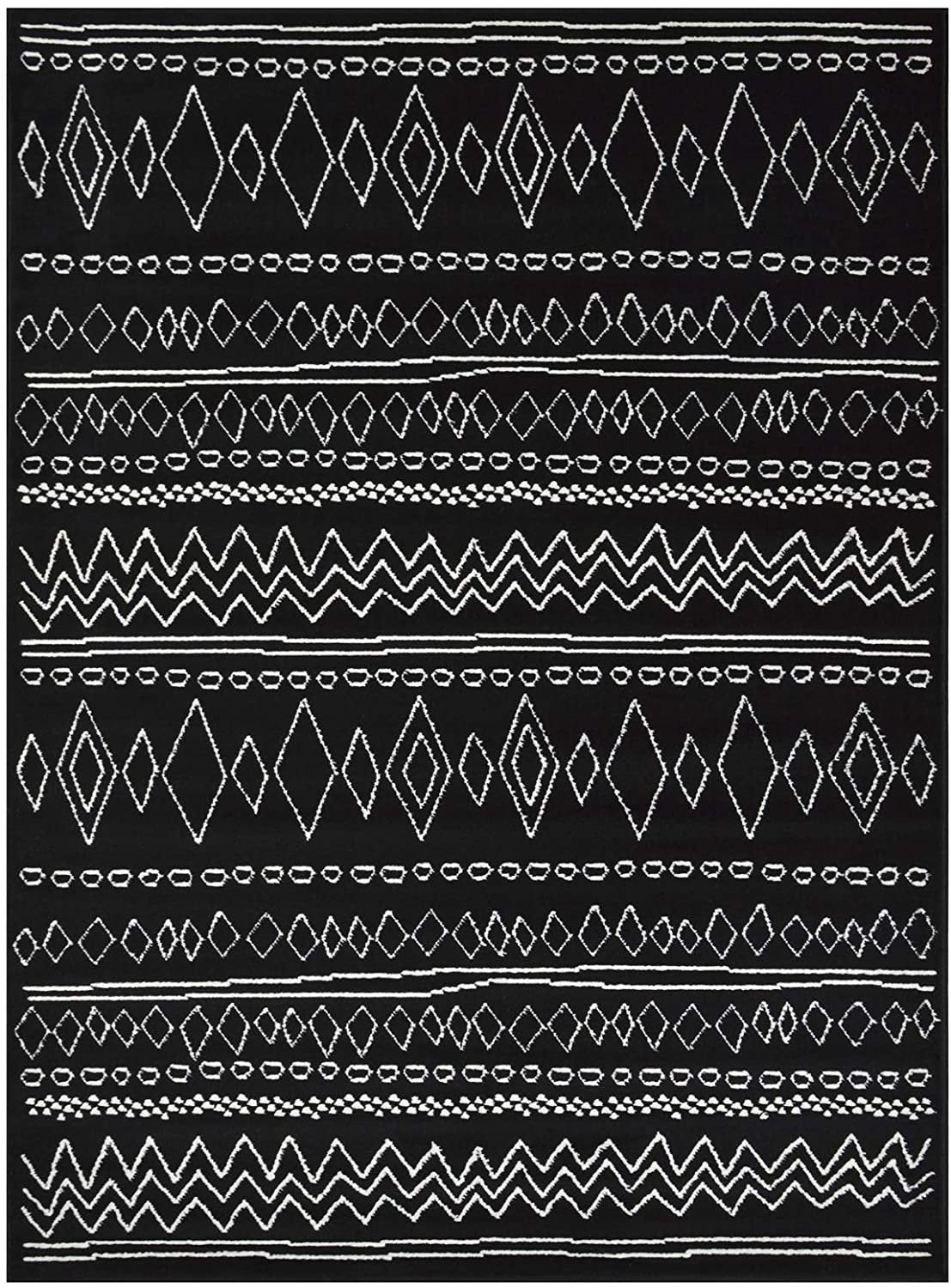 Southwestern Rug for Living Room Antiqued Trellis Black and White Area Rug Boho D????cor Rugs for Bedroom