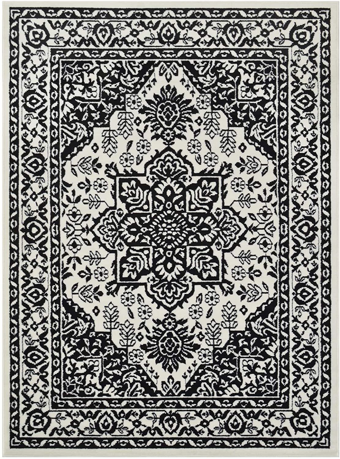 Traditional Rug for Living Room Antiqued Oriental Black and White Area Rug Boho D????cor Rugs for Bedroom