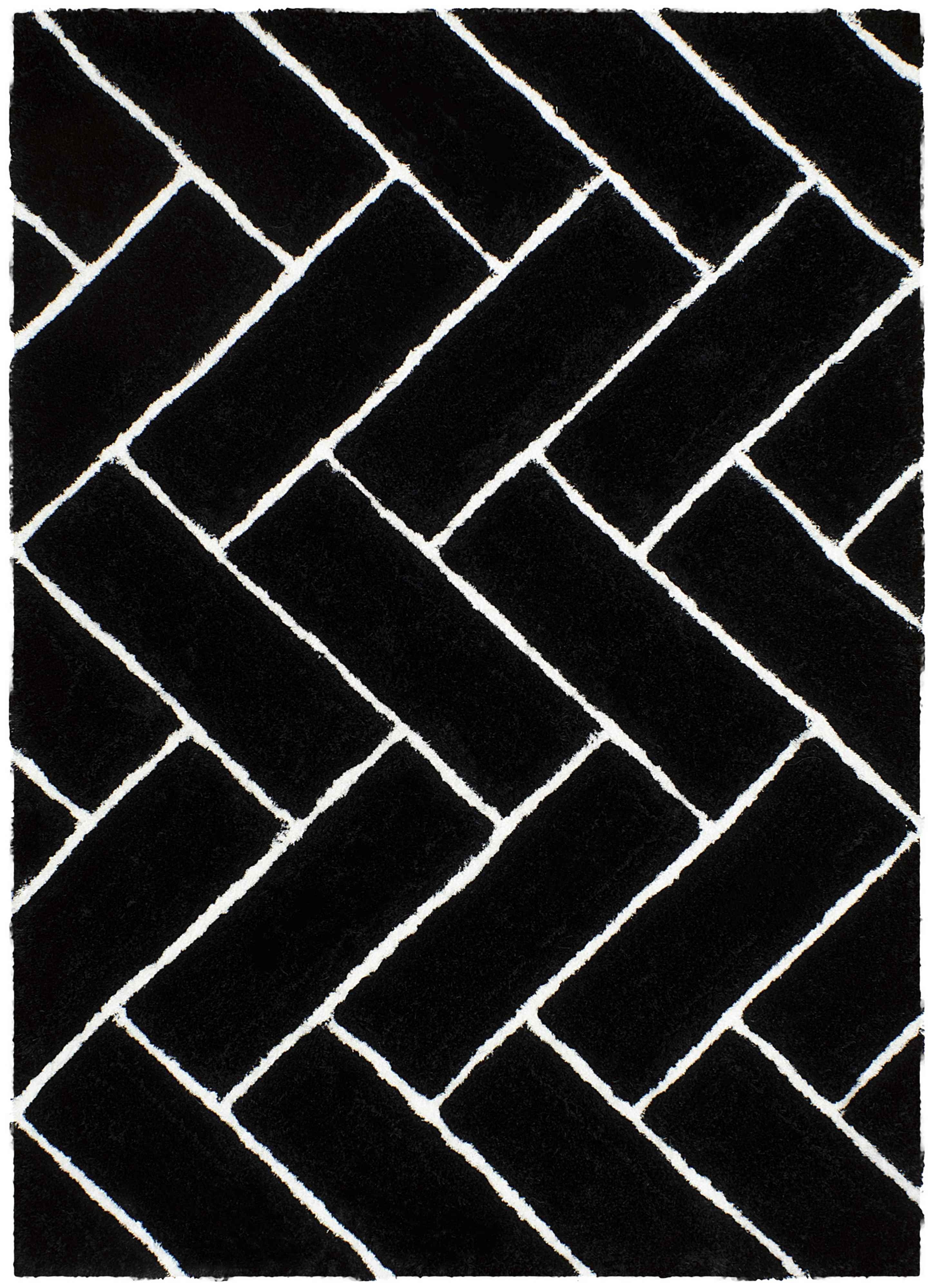 3-D Hand Carved Shaggy Rug - Soft Modern Colors