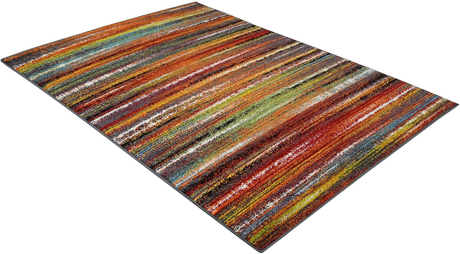 Colorful Stripped Rainbow Area Rug