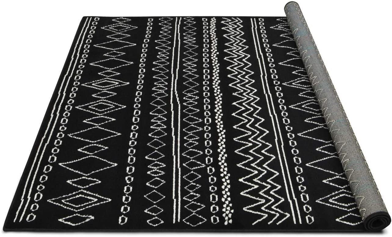 Southwestern Rug for Living Room Antiqued Trellis Black and White Area Rug Boho D????cor Rugs for Bedroom