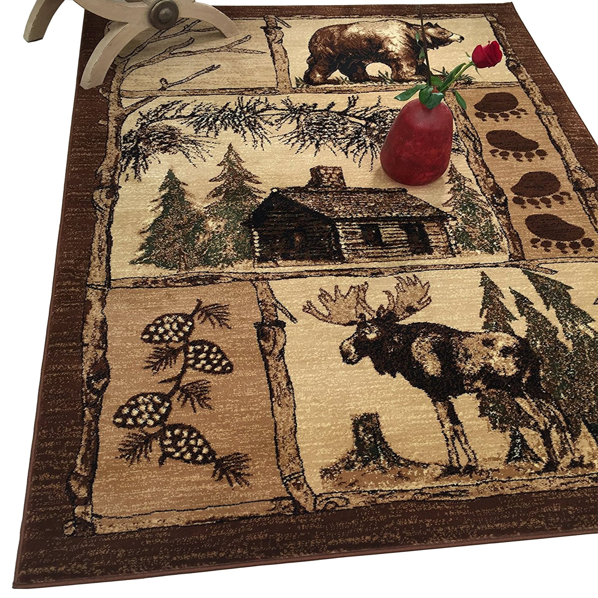 HR Lodge Cabin Area Rugs #62