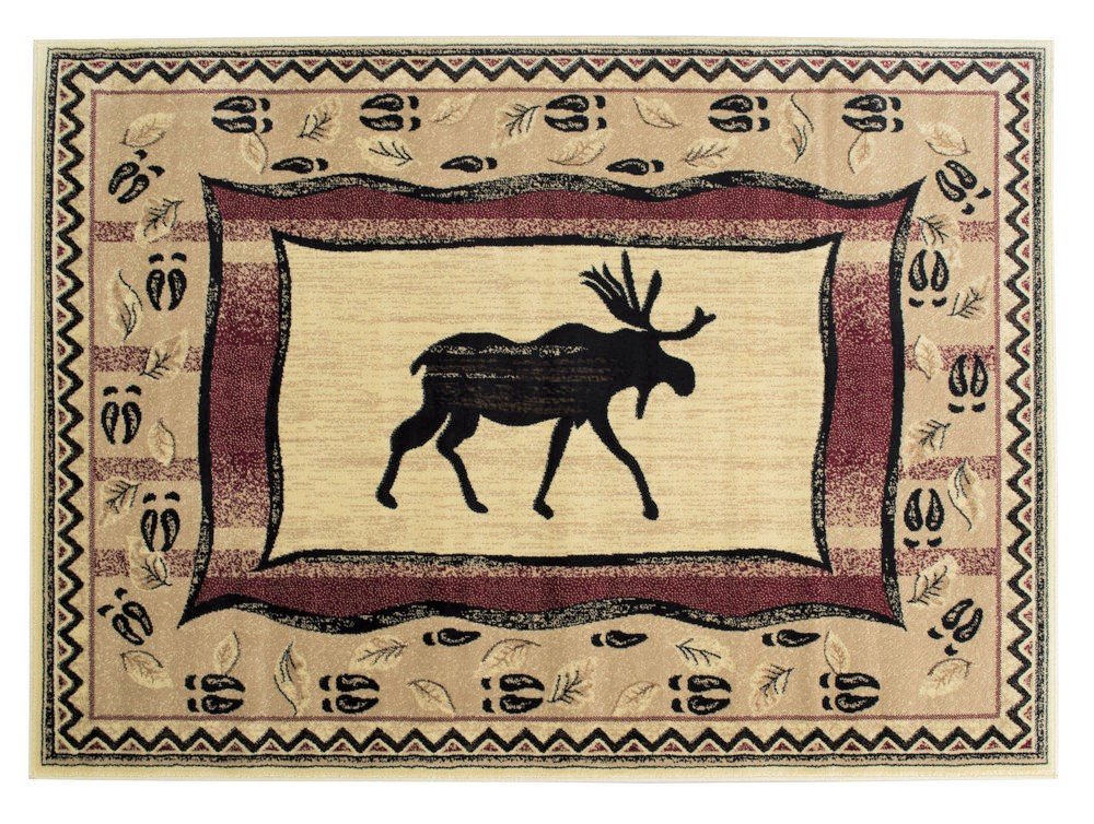 HR Moose Cabin and area Lodge rug