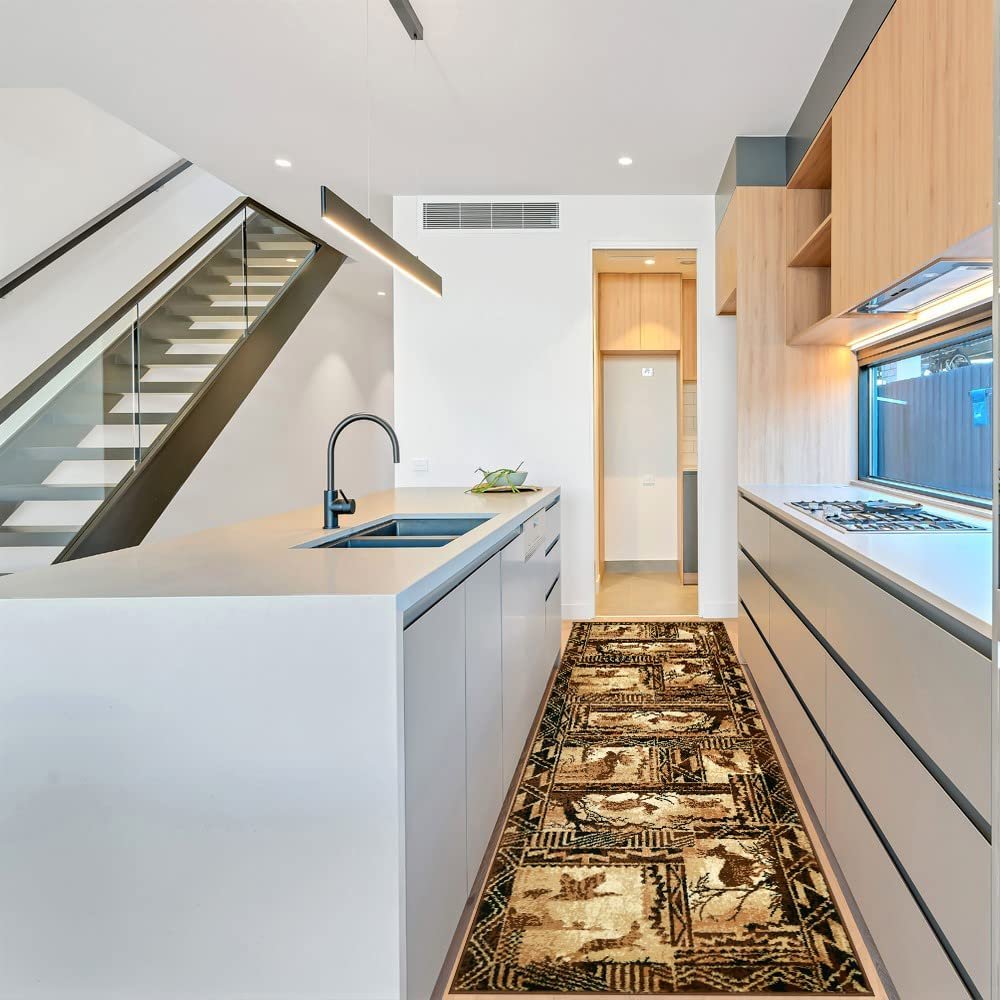 HR Lodge Cabin Nature and Animals Area Rug Nature Pattern Cabin Area