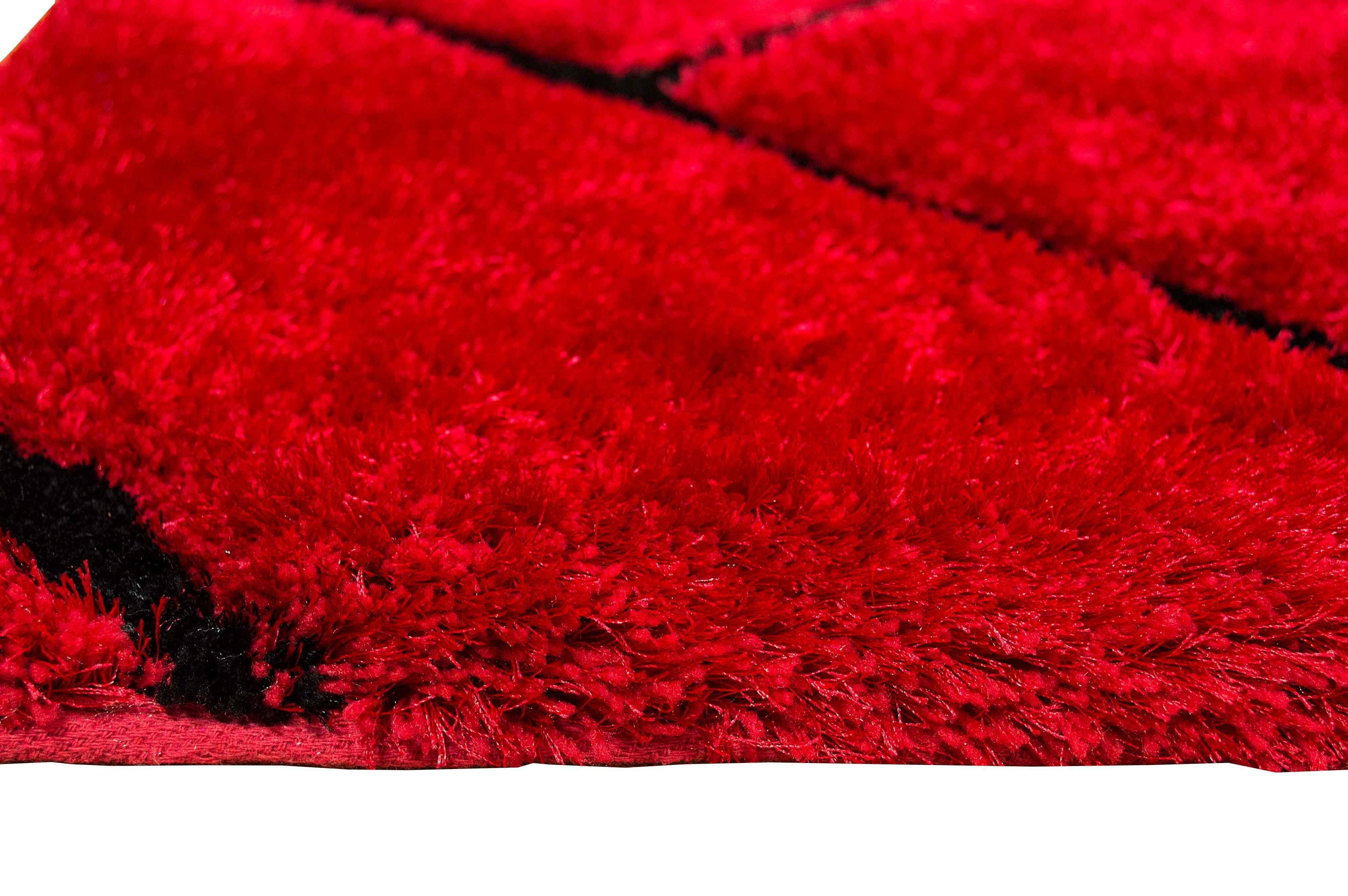 3-D Hand Carved Shaggy Rug - Soft Modern Colors