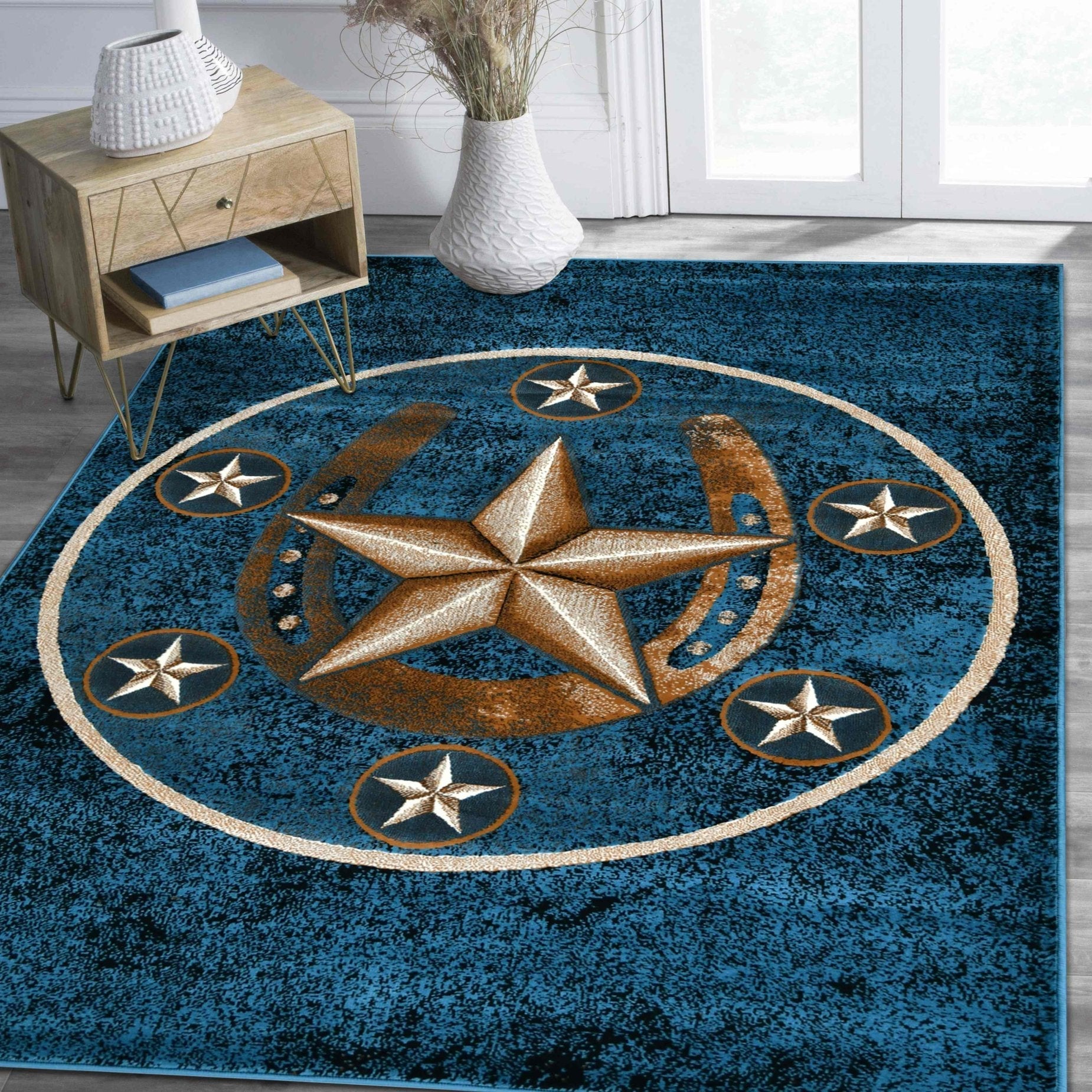 Texas Star Cowboy Area Rug For Livingroom #64
