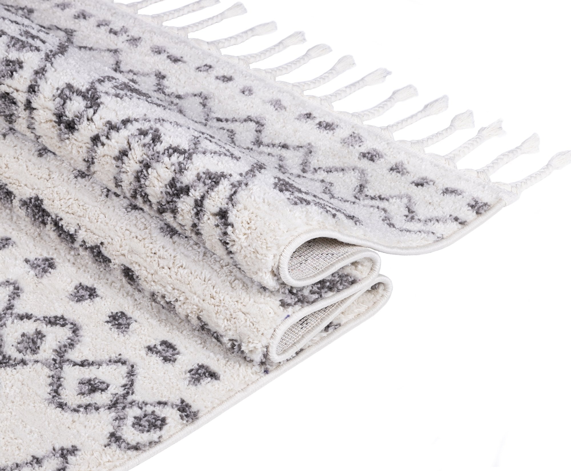 Trellis Moroccan Shaggy Rugs #12