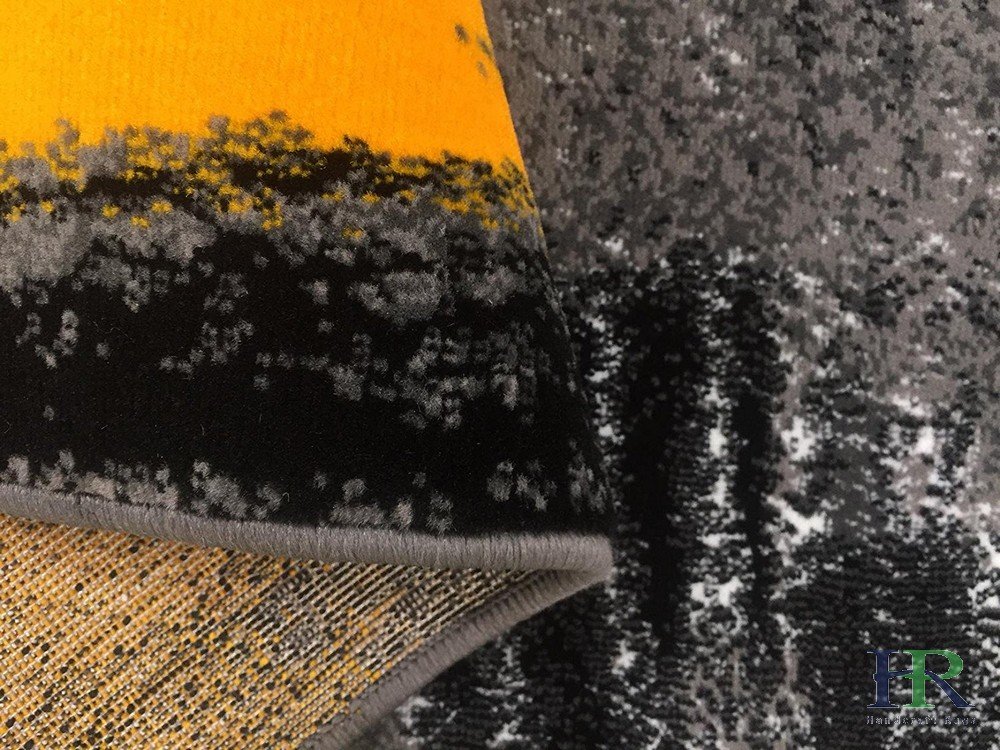Modern Mixed Brush Color Pattern Area Rug – Various Sizes Available in Gray, Red, Beige, Blue, Lava, Orange, Electric Green, Yellow, Chocolate