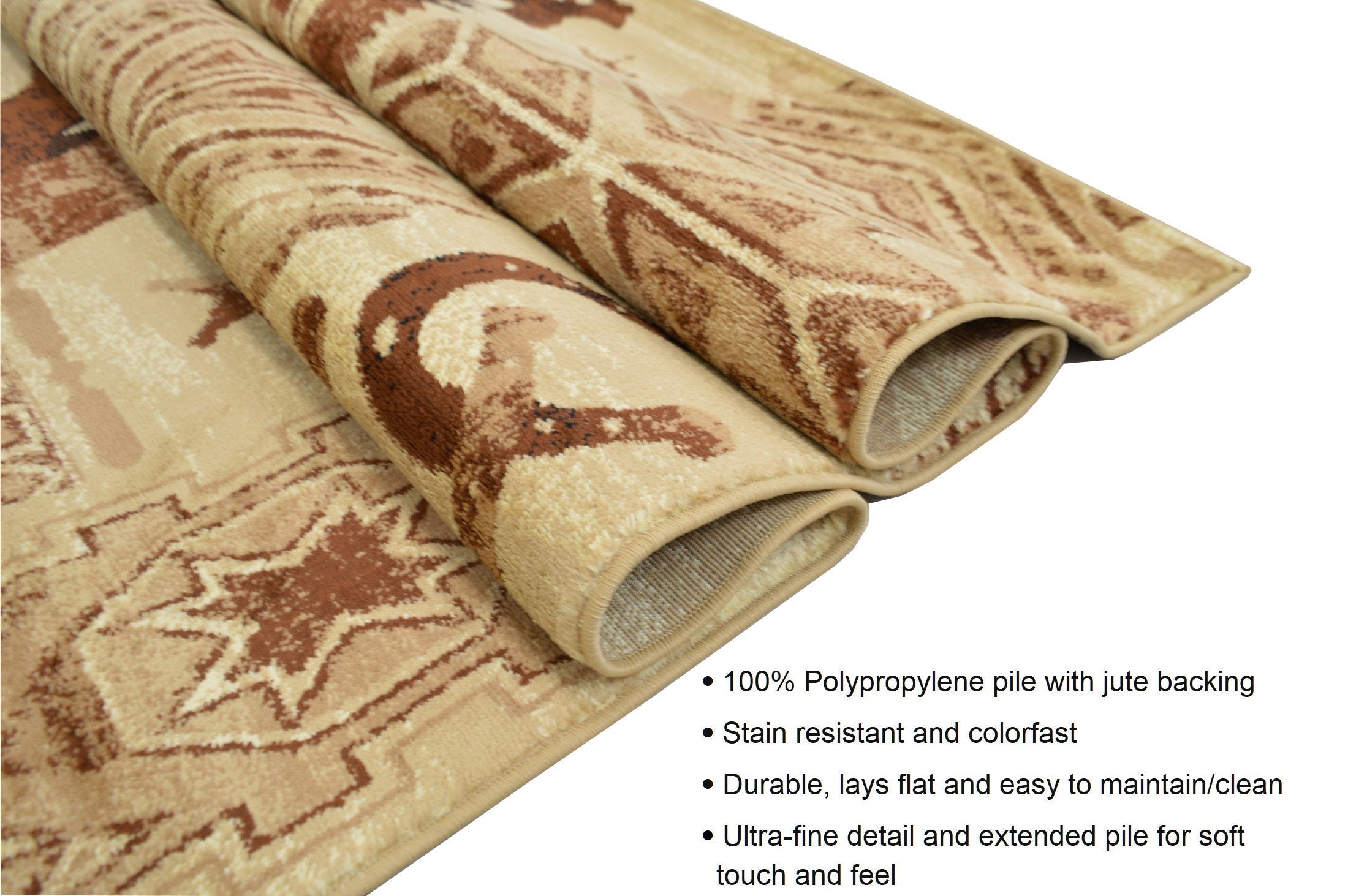 HR Cabin Area Rugs Rustic Cabin Novelty Rugs for Living Room