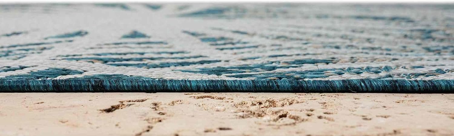 Leaf Pattern Outdoor Rug – Waterproof and Fade-Resistant – 5x7 & 8x10 Sizes