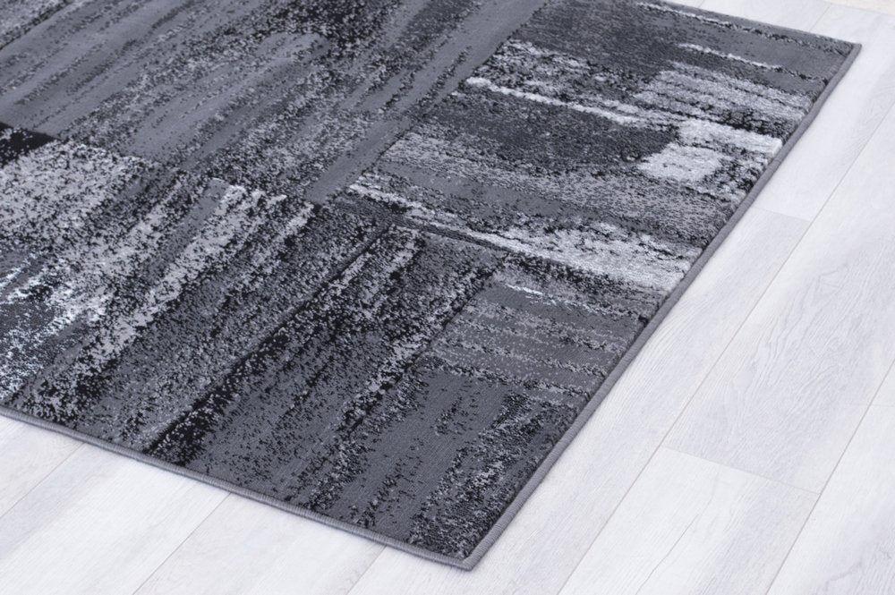 Modern Mixed Brush Color Pattern Area Rug – Various Sizes Available in Gray, Red, Beige, Blue, Lava, Orange, Electric Green, Yellow, Chocolate