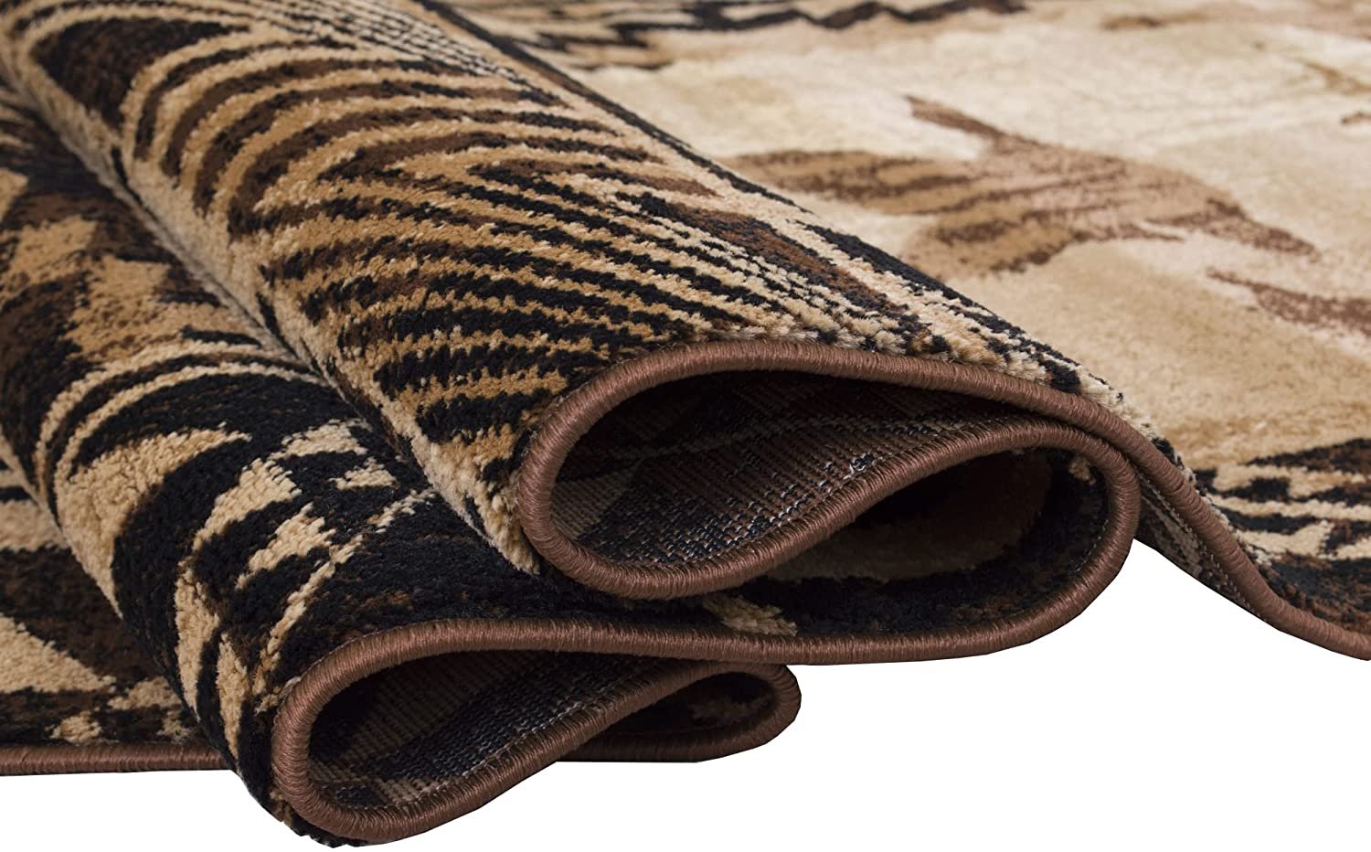 HR Lodge Cabin Nature and Animals Area Rug Nature Pattern Cabin Area