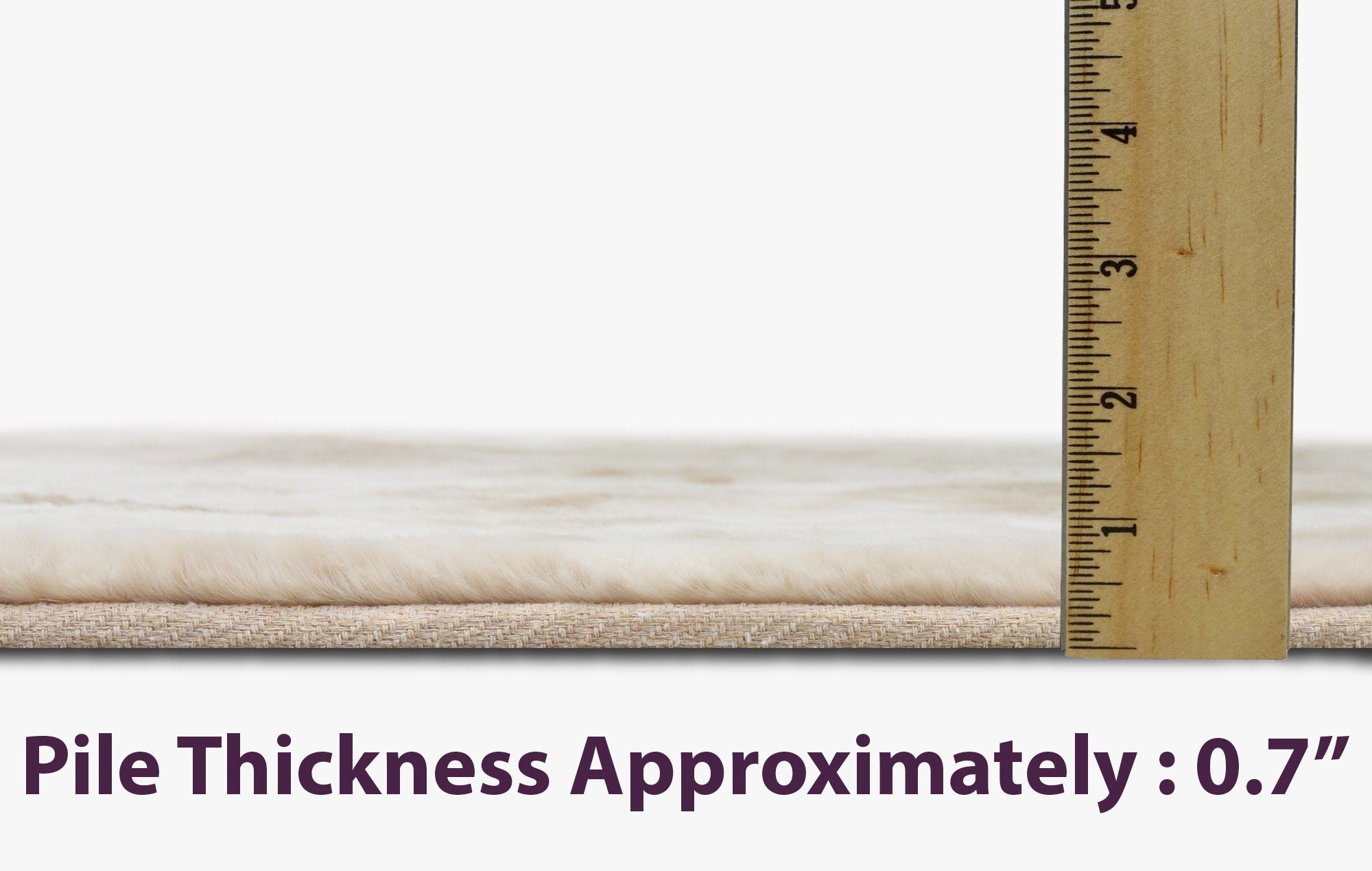 Fur Faux Rug Non-Slip Backing