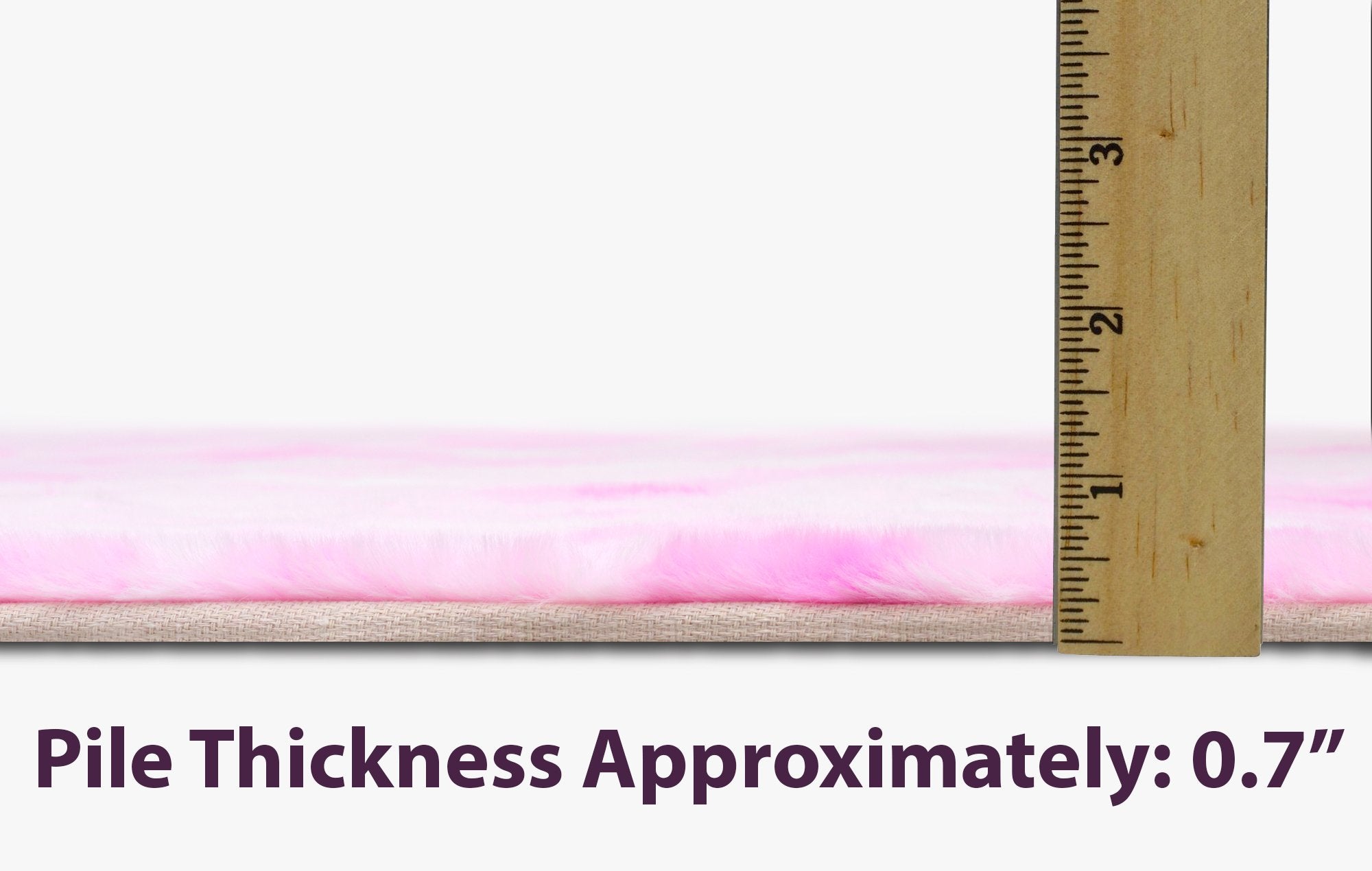 Fur Faux Rug Non-Slip Backing