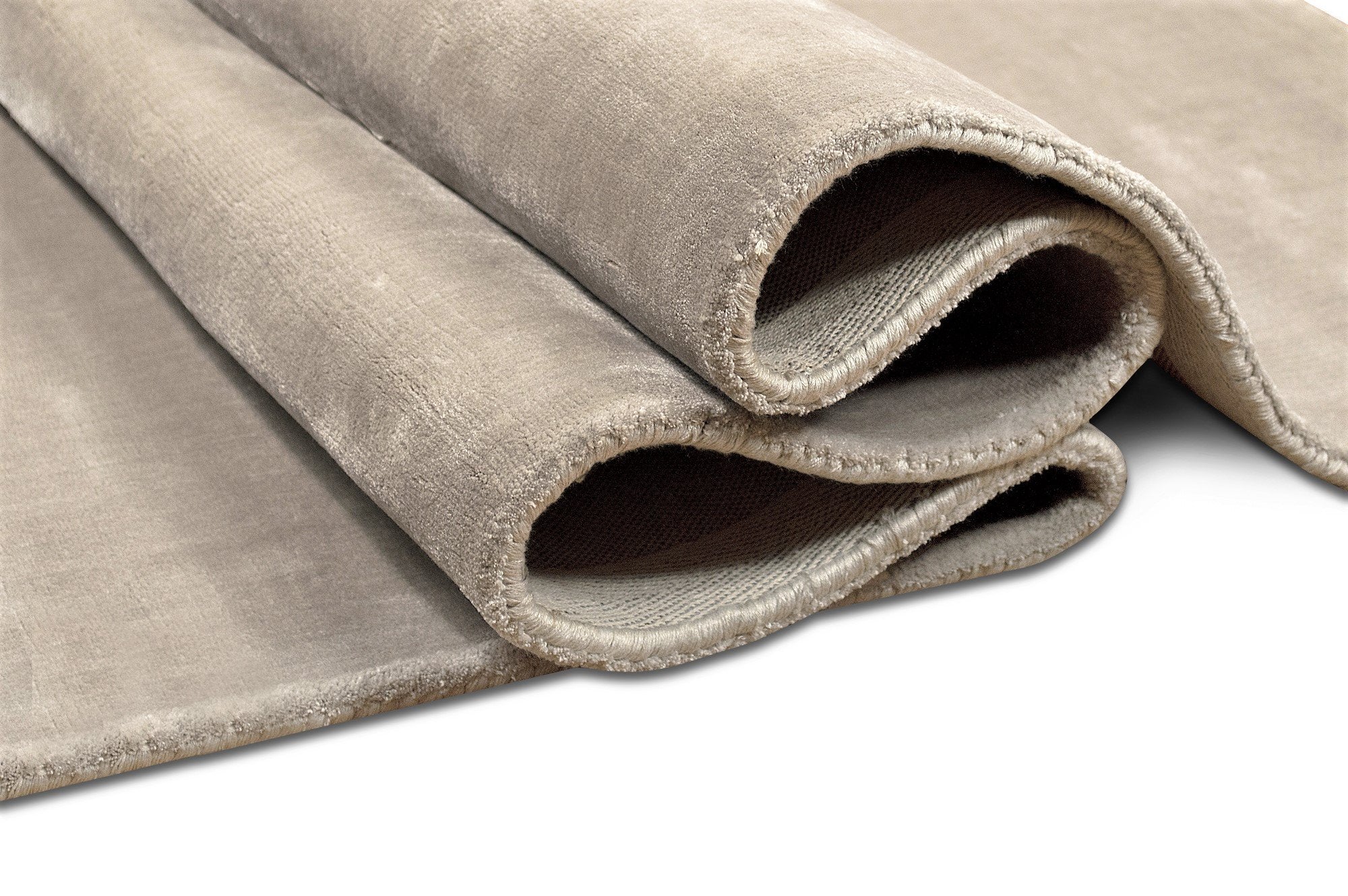 Silver Color Rugs Rugs Viscose Ultra-Soft Hand Knotted in India Rugs for Dining Room