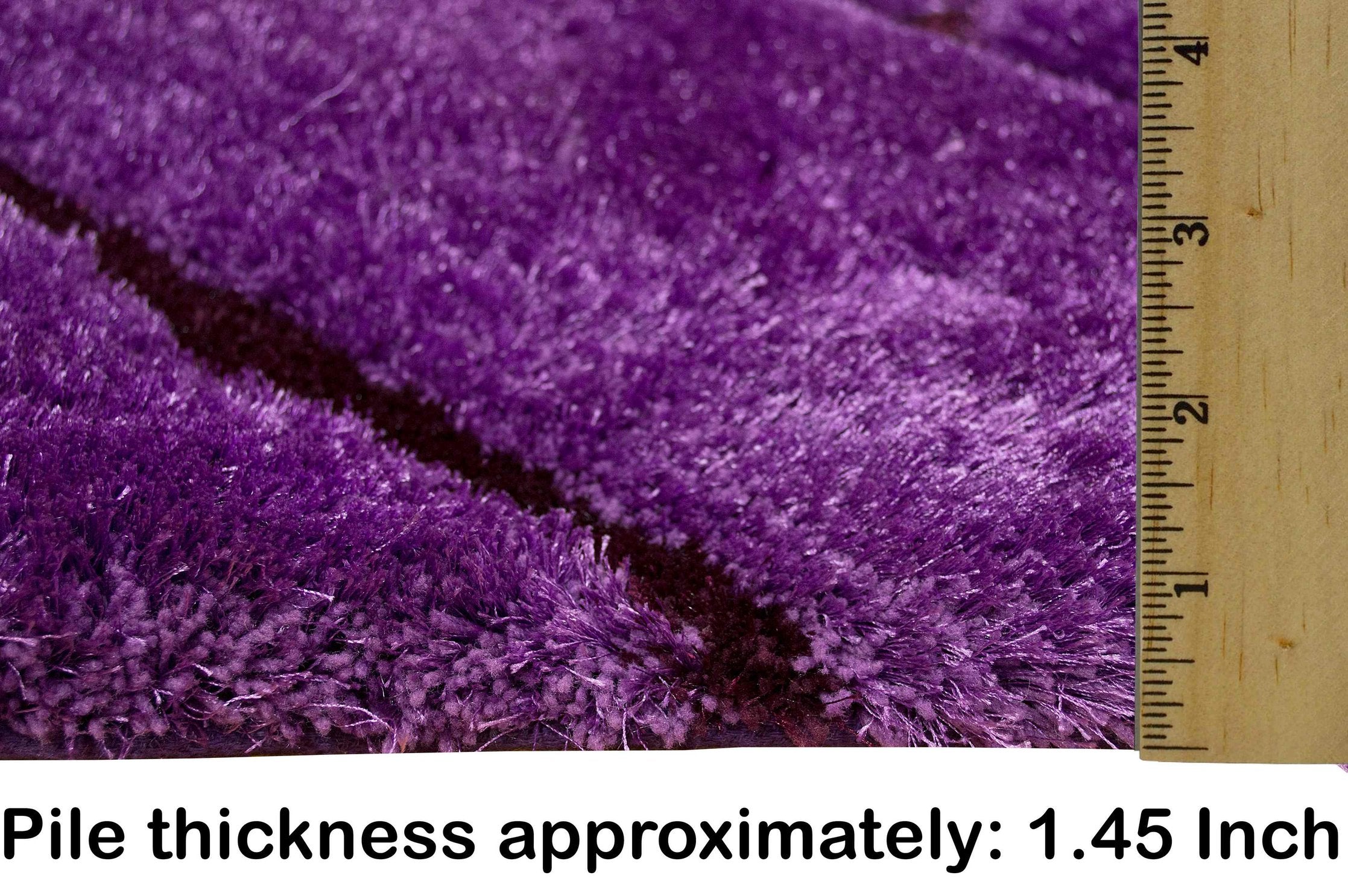 3-D Hand Carved Shaggy Rug - Soft Modern Colors