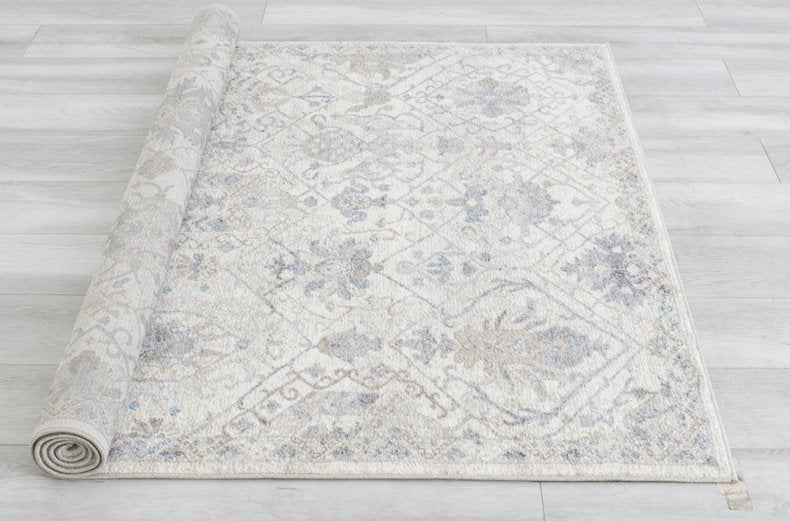 Cream/Gray/Ivory/Beige-Faded, Oriental Distressed