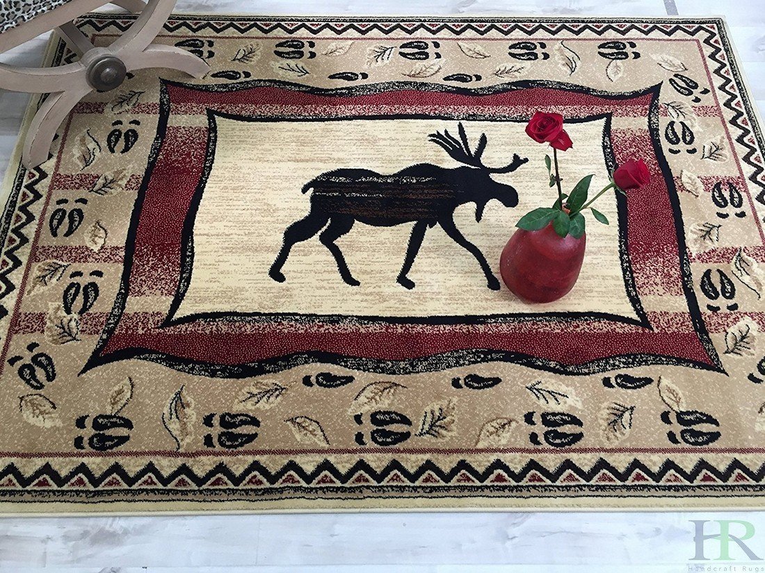 HR Moose Cabin and area Lodge rug
