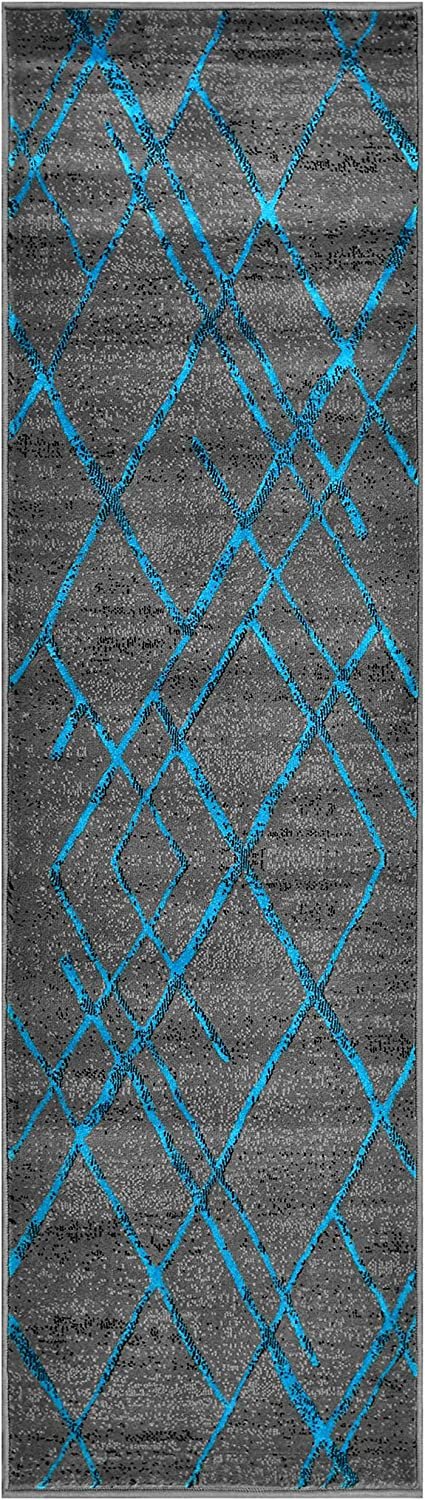 Diamond Pattern Contemporary Abstract Area Rug