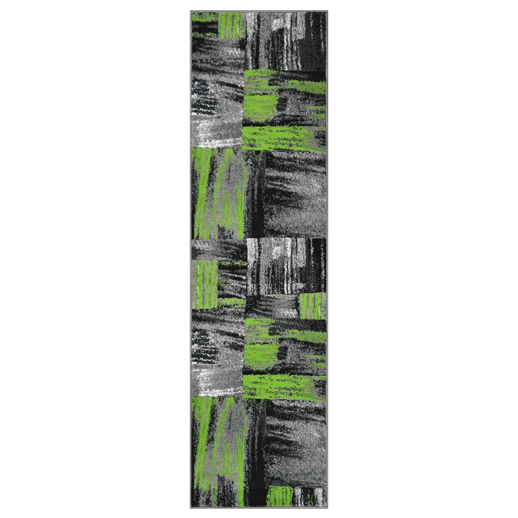 Modern Mixed Brush Color Pattern Area Rug – Various Sizes Available in Gray, Red, Beige, Blue, Lava, Orange, Electric Green, Yellow, Chocolate