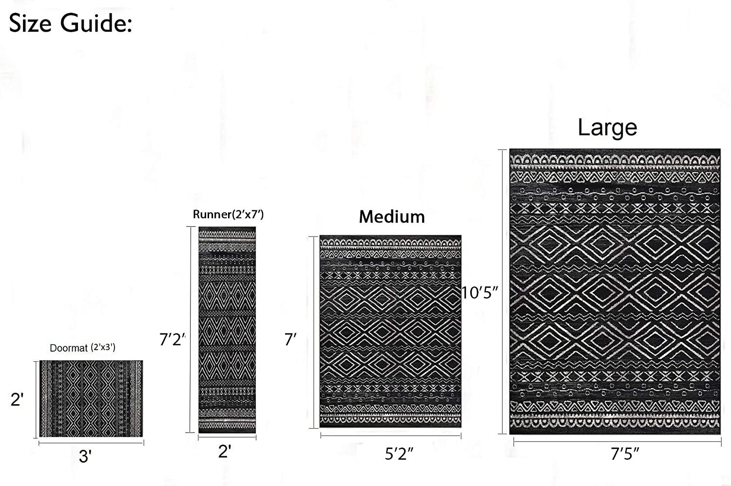 Southwestern Rug for Living Room Antiqued Trellis Black and White Area Rug Boho D????cor Rugs for Bedroom