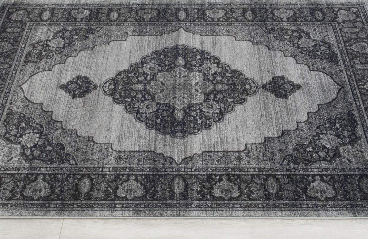 Floral Pattern Distressed Rug #94
