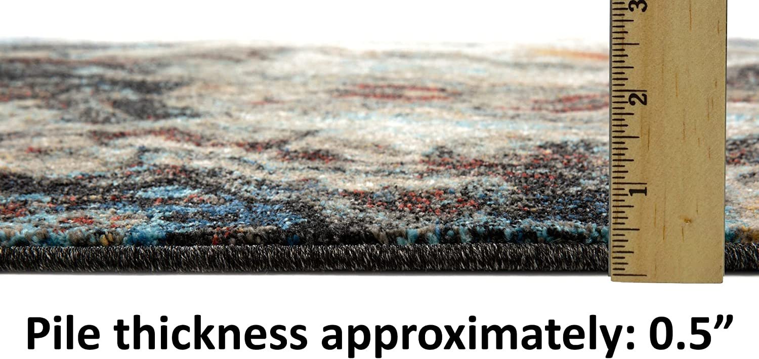 Marble Rugs Turquoise Burgundy # 90