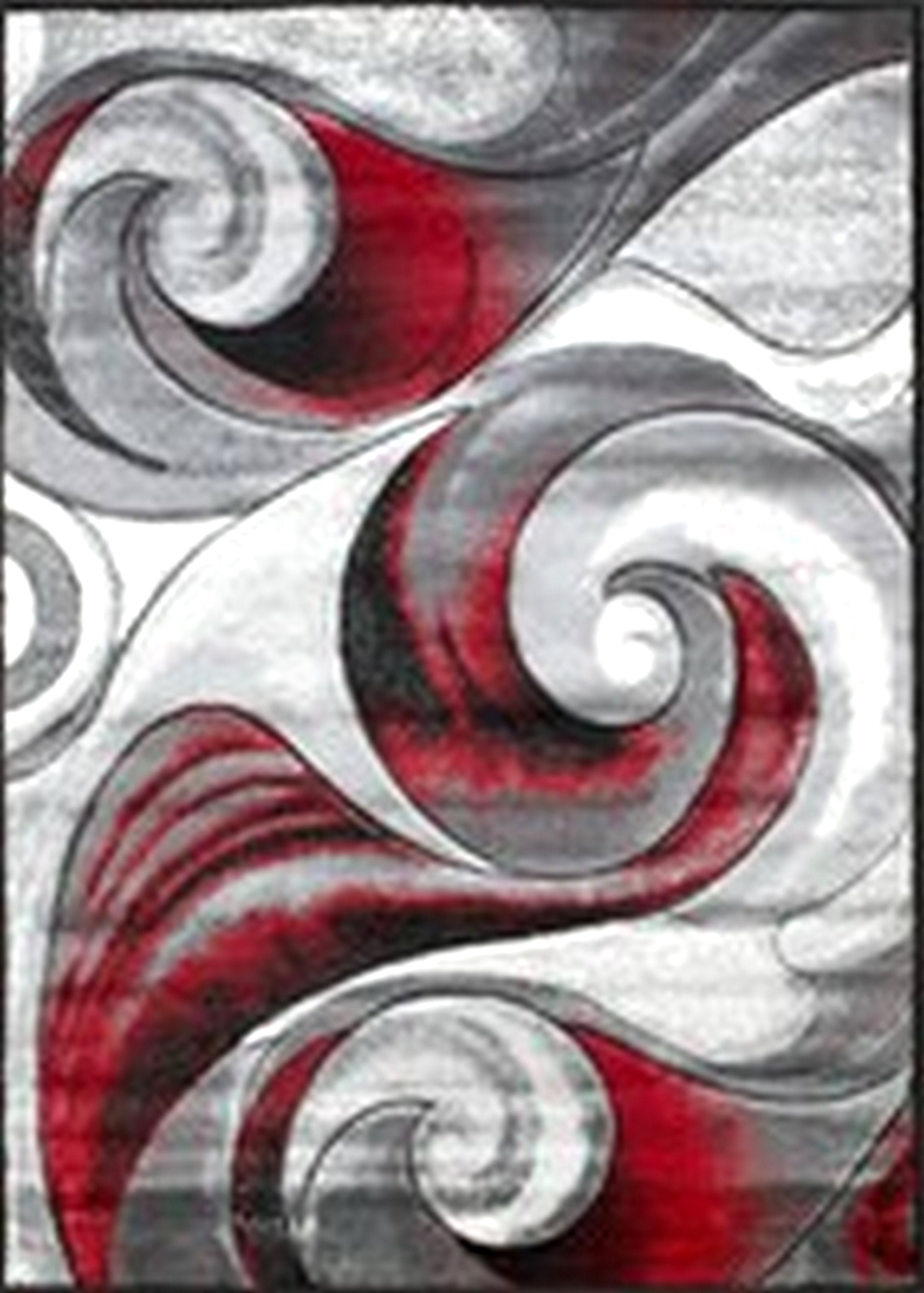 Swirls Abstract Design Hand Carved Rugs #10