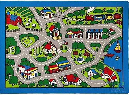 Kids Car Road Rugs City Map Play mat Non-Slip