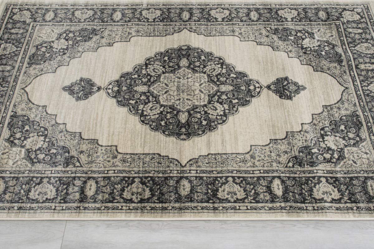 Floral Pattern Distressed Rug #94