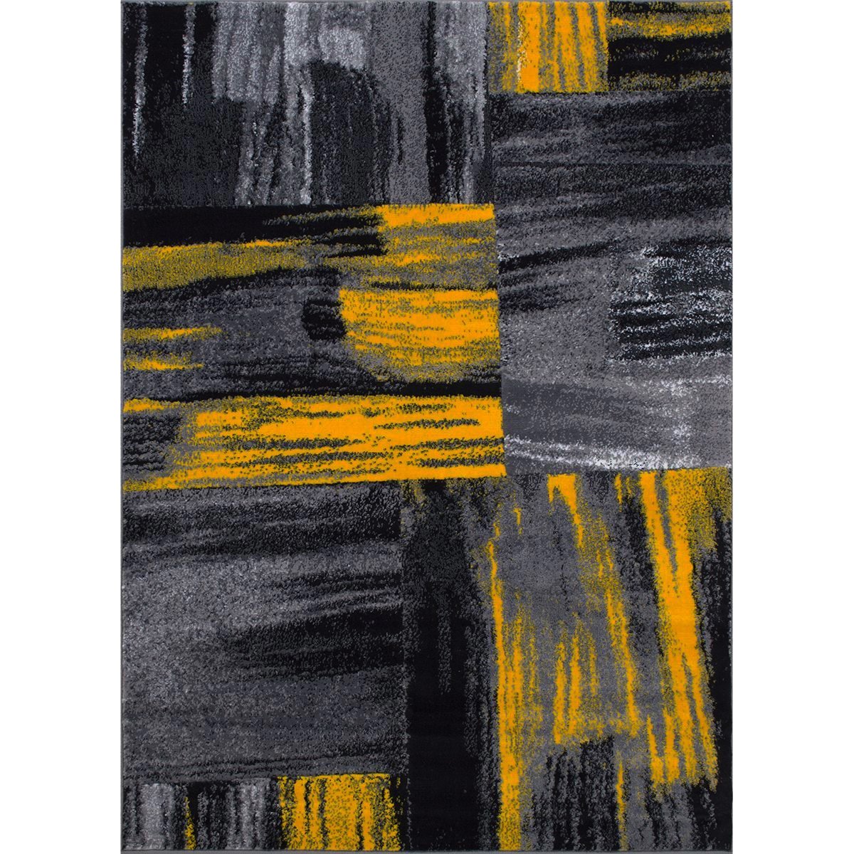 Modern Mixed Brush Color Pattern Area Rug – Various Sizes Available in Gray, Red, Beige, Blue, Lava, Orange, Electric Green, Yellow, Chocolate