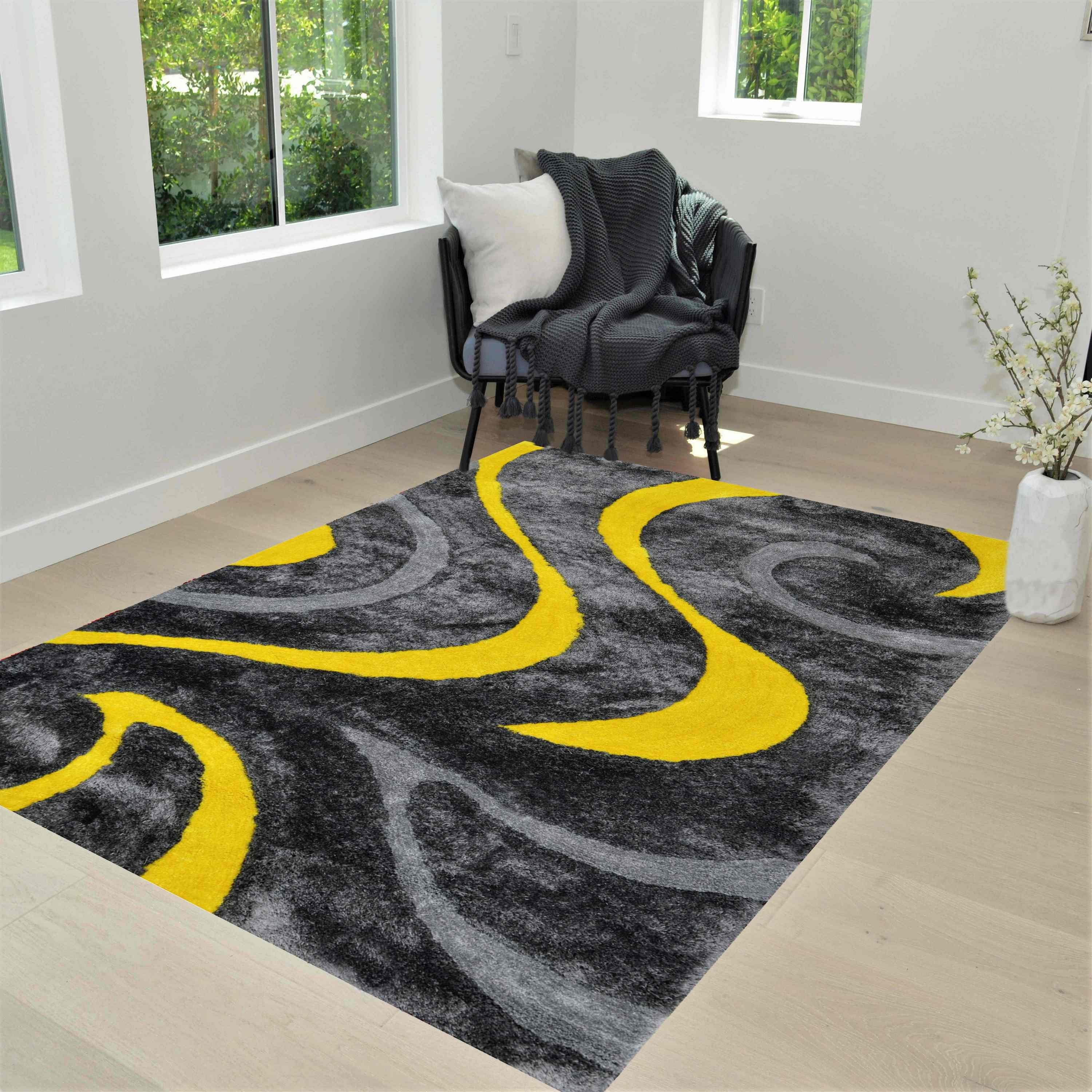 3-D Hand Carved Shaggy Rug #06