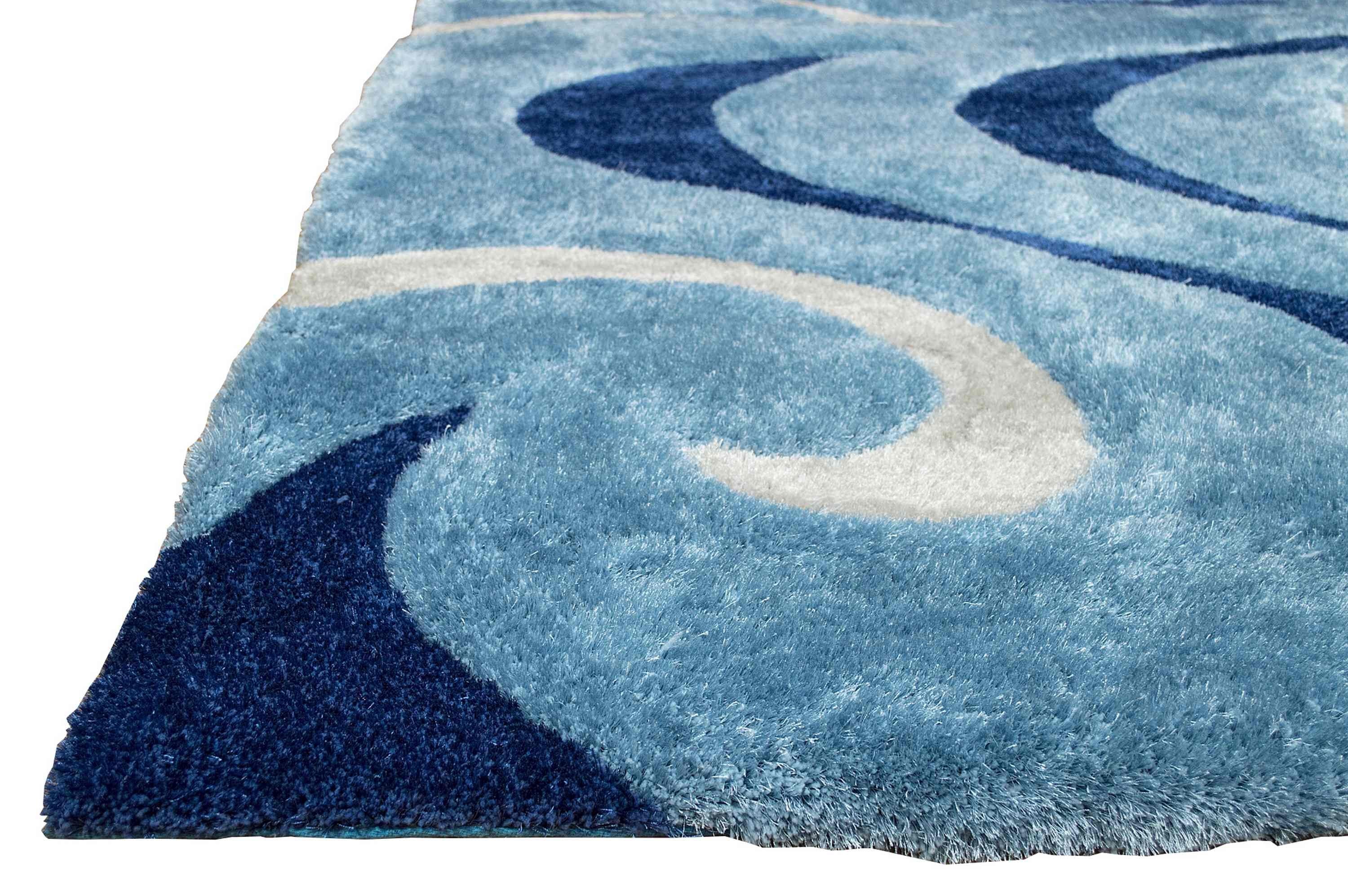 3-D Hand Carved Shaggy Rug #06