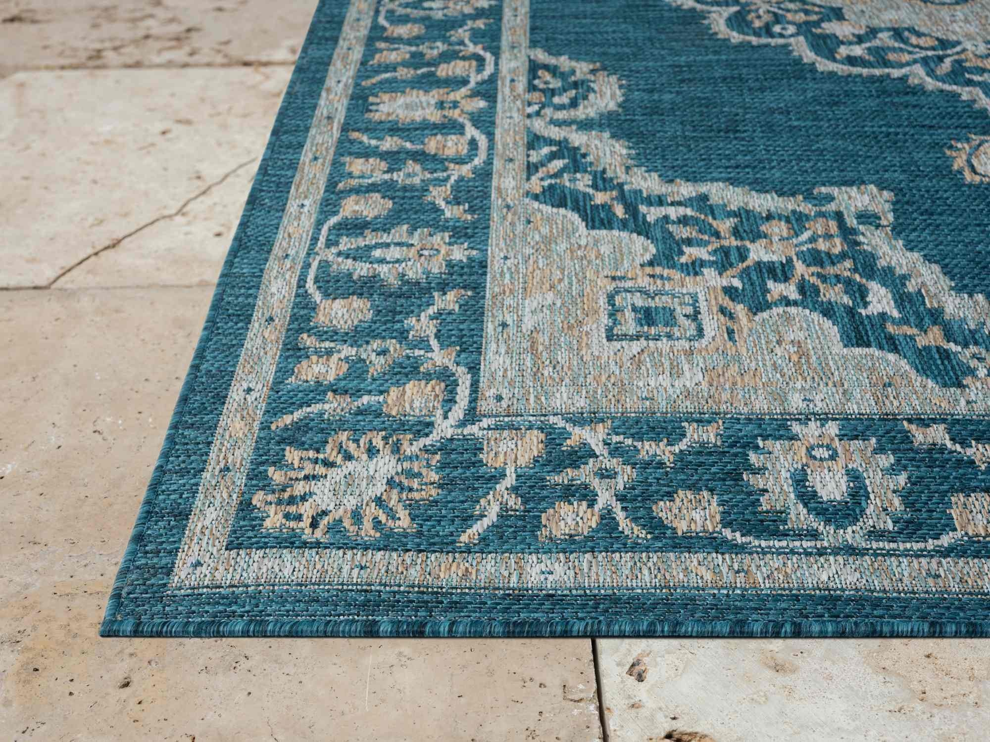 Bohemian Outdoor Rug – Waterproof and Fade-Resistant – 5x7 & 8x10 Sizes