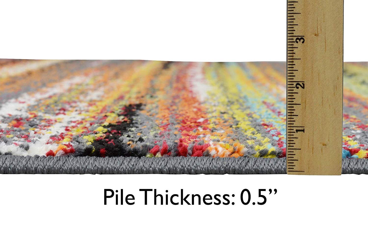 Colorful Stripped Rainbow Area Rug