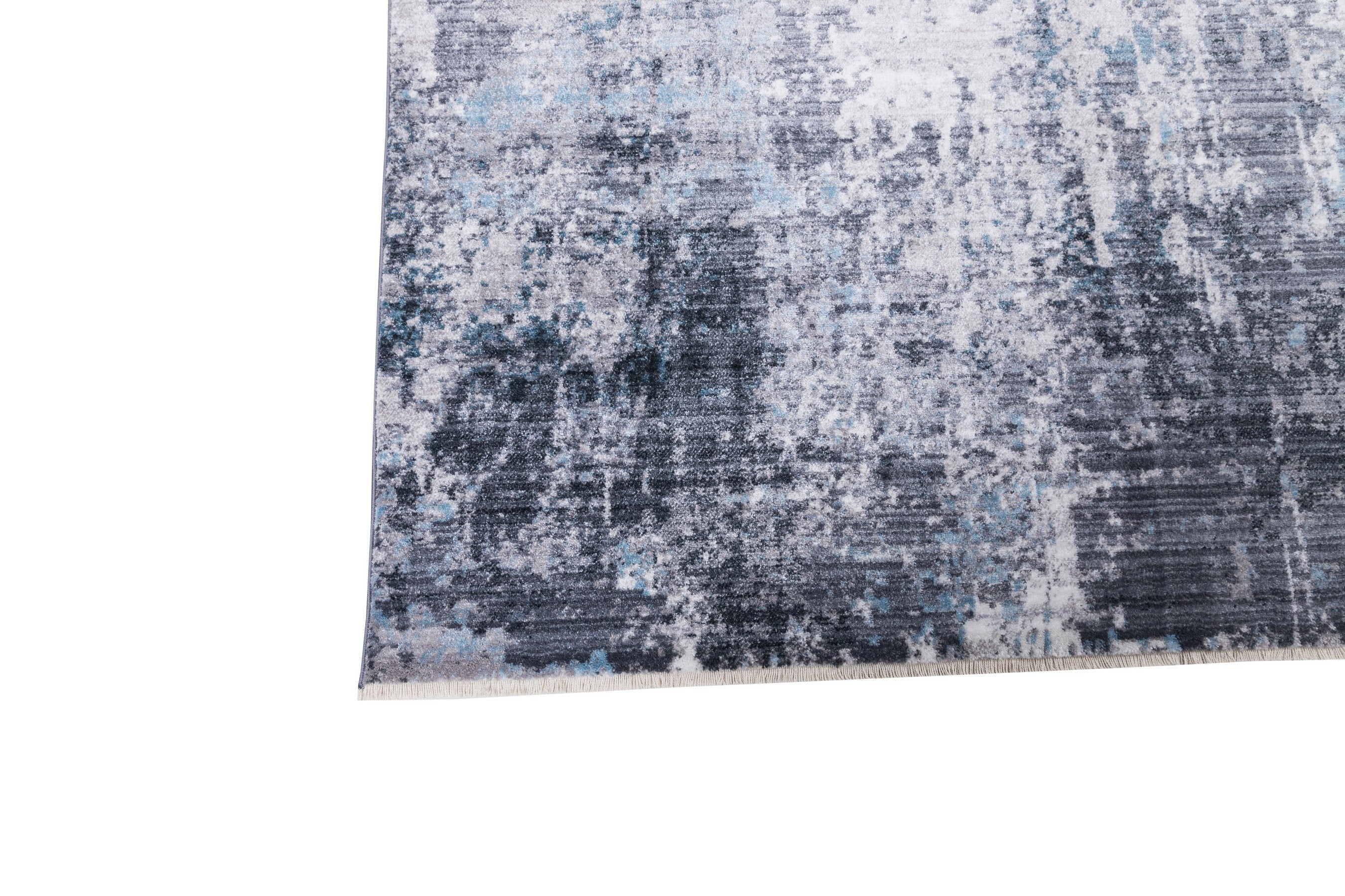Abstract Distressed Area Rug Leno Weave Abrash Foldable #56