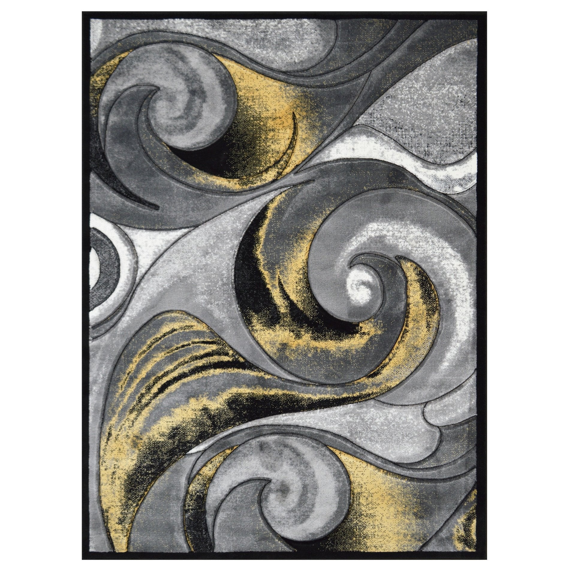 Swirls Abstract Design Hand Carved Rugs #10