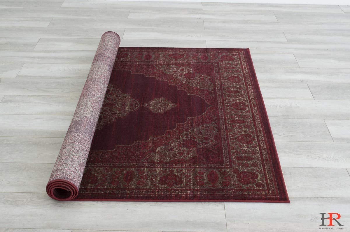 Floral Pattern Distressed Rug #94