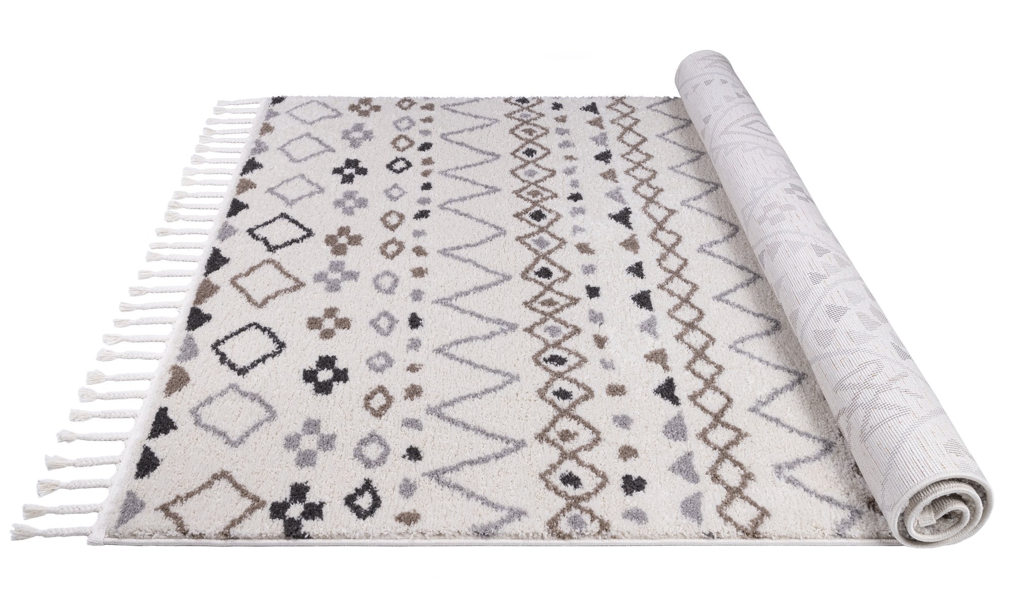 Trellis Moroccan Shaggy Rugs #12