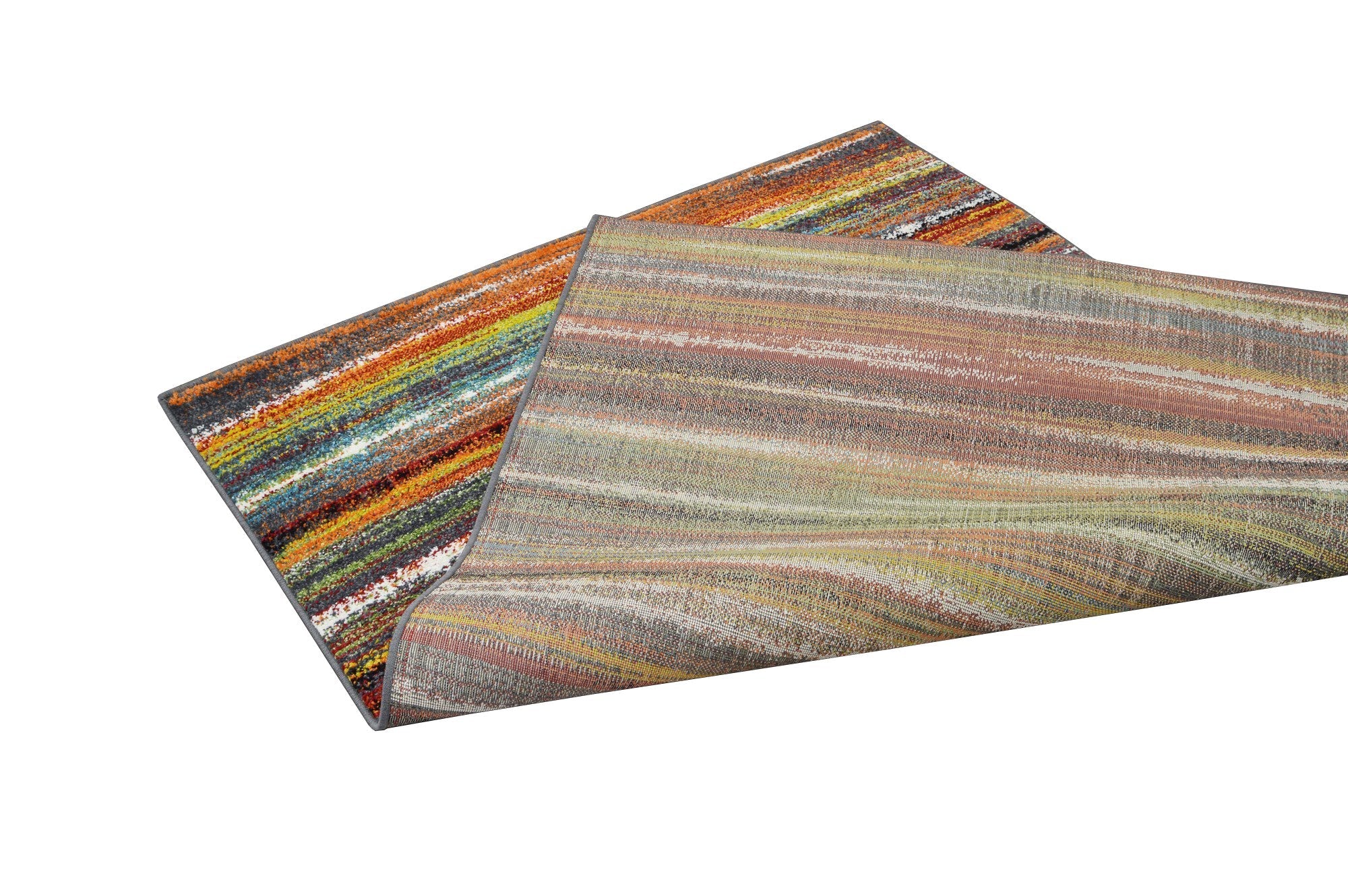 Colorful Stripped Rainbow Area Rug