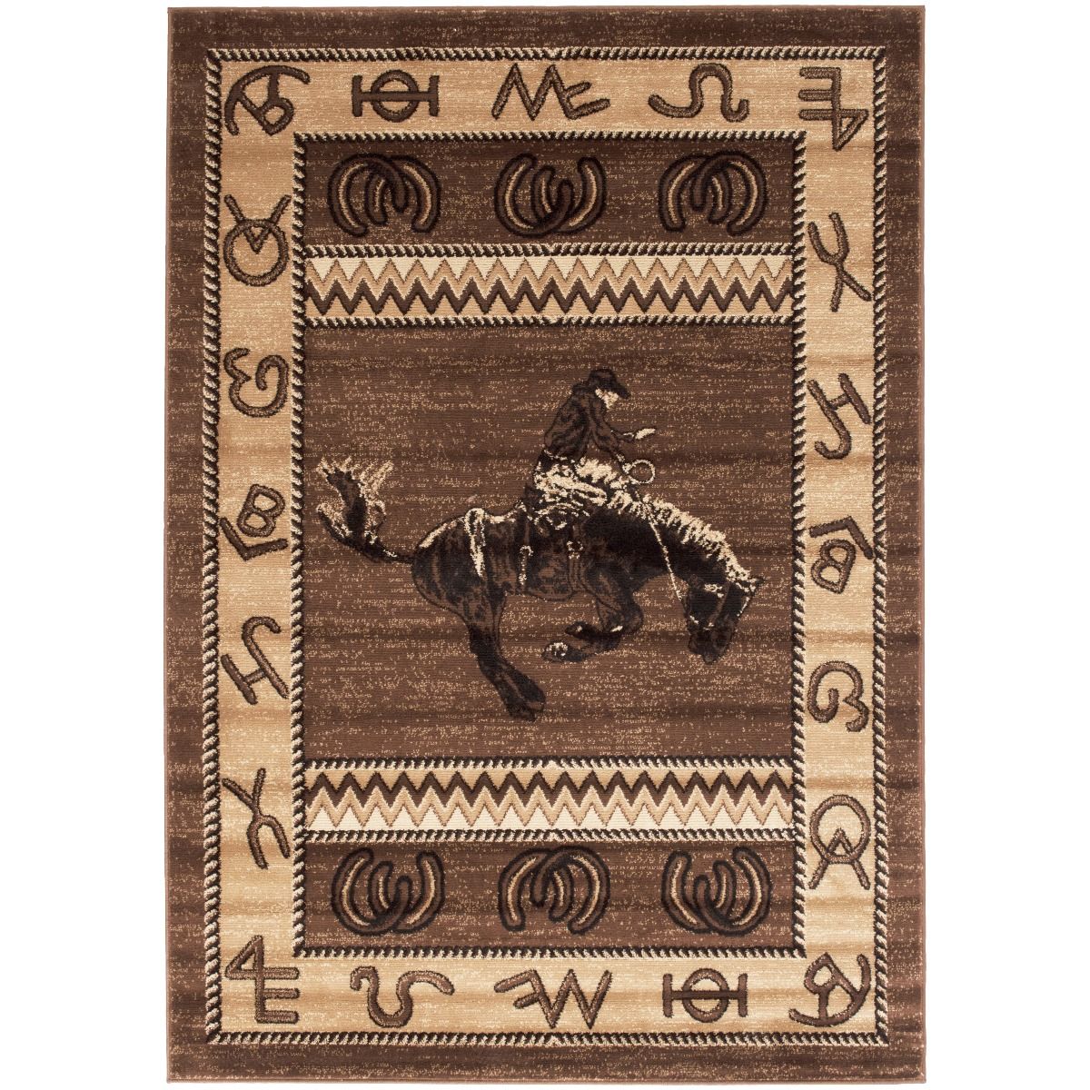 HR Horse Cabin Lodge Area rug #370