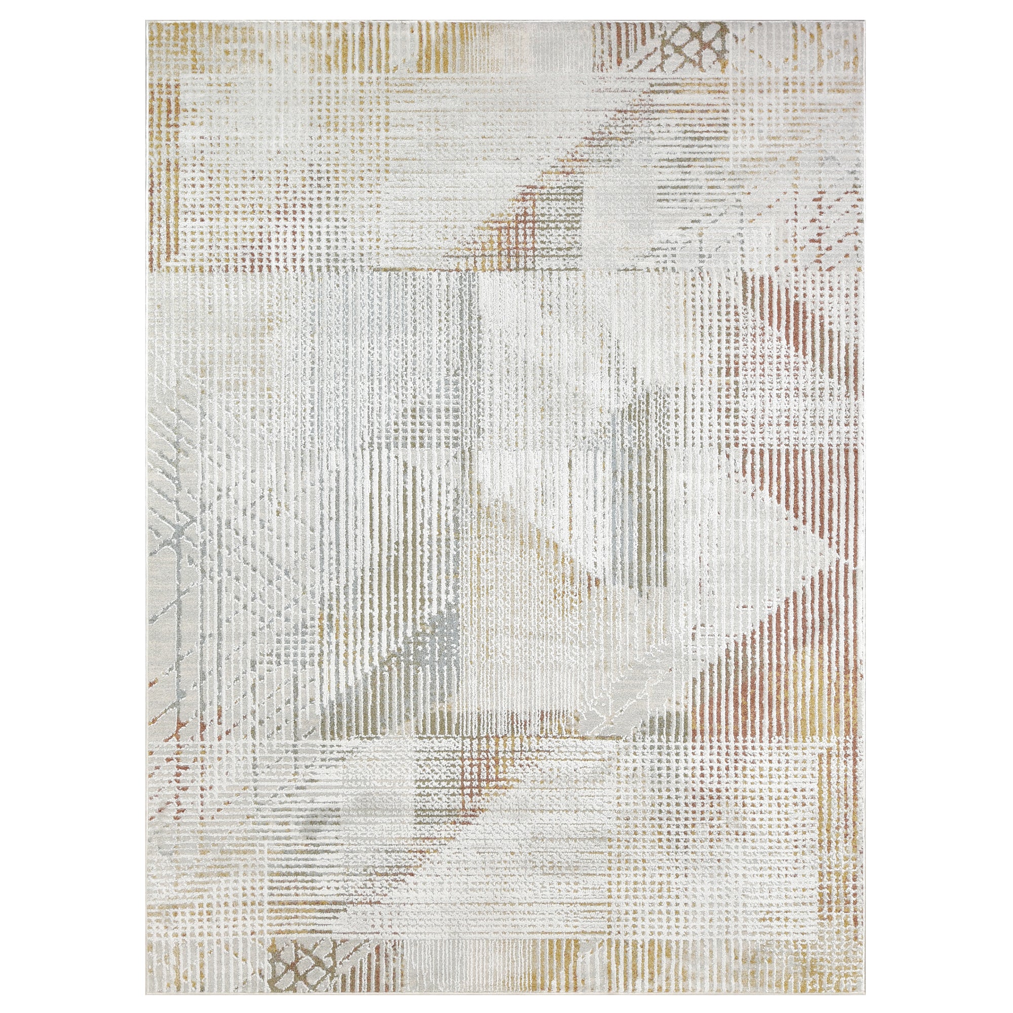 HR High Quality Modern Abstract Weathered Wall Rug #8986T