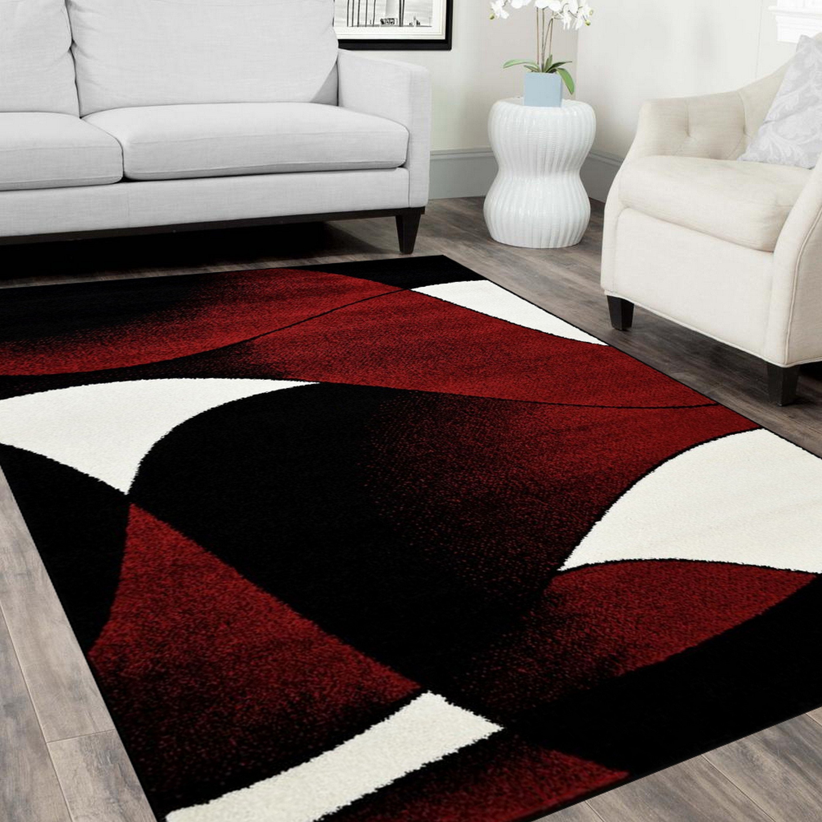 Wavy Distressed Color Rugs #89