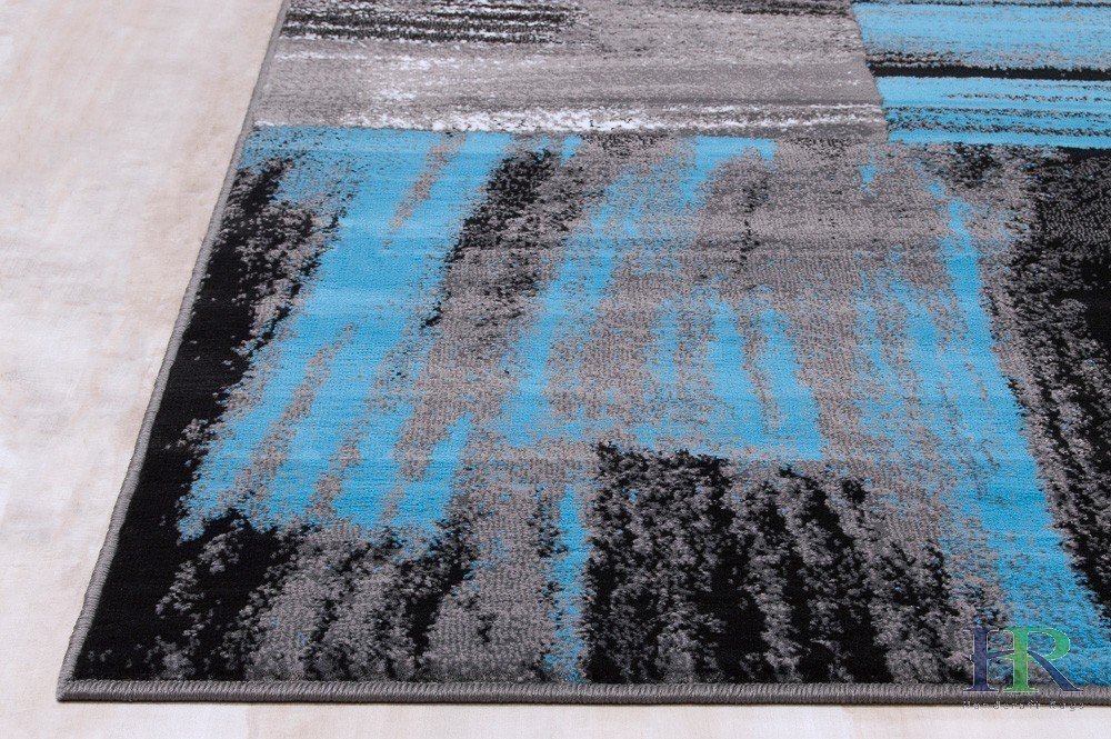 Modern Design Mixed Brush Pattern Colors Area Rug