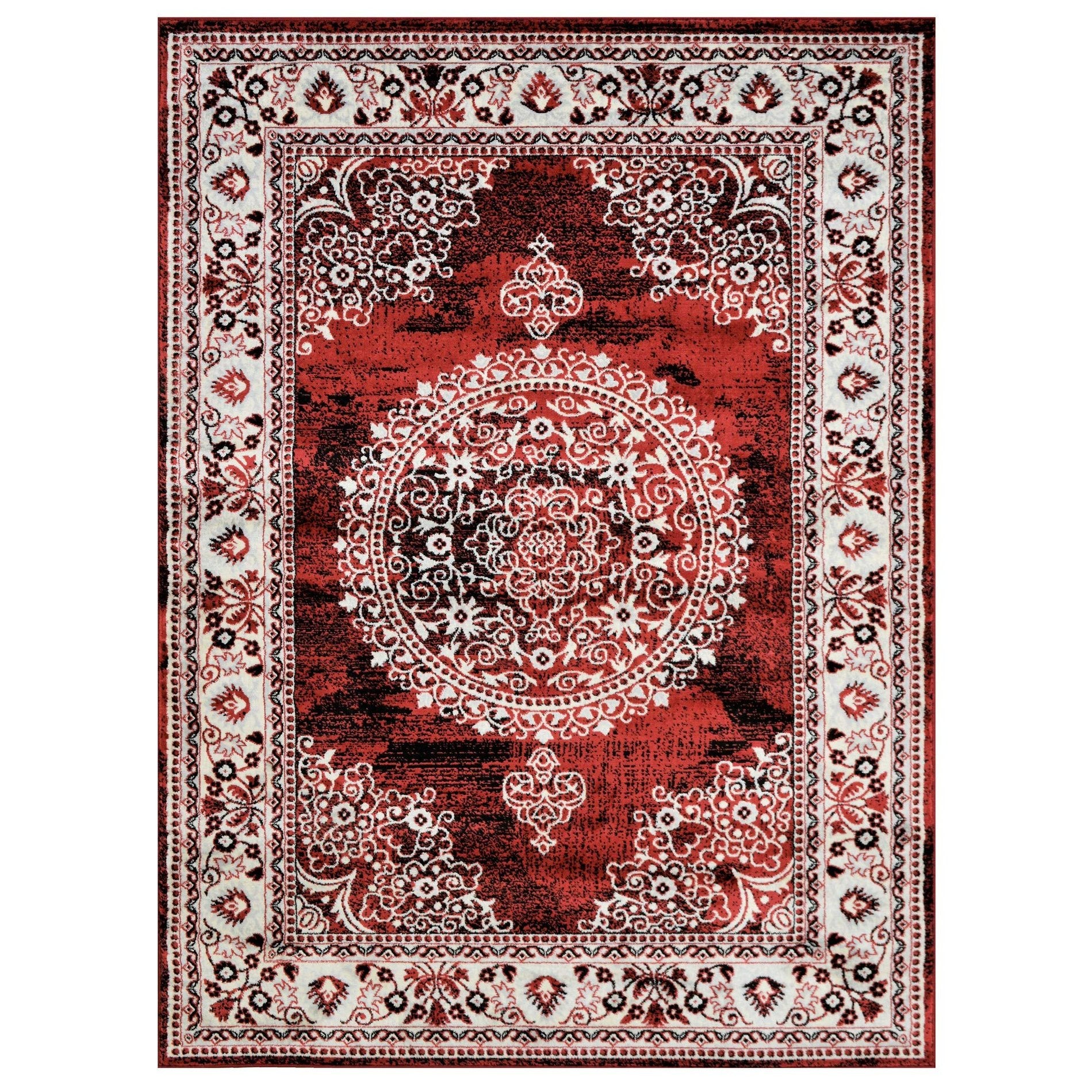 HR Traditional Rug for Living Room Antiqued Oriental Boho Décor