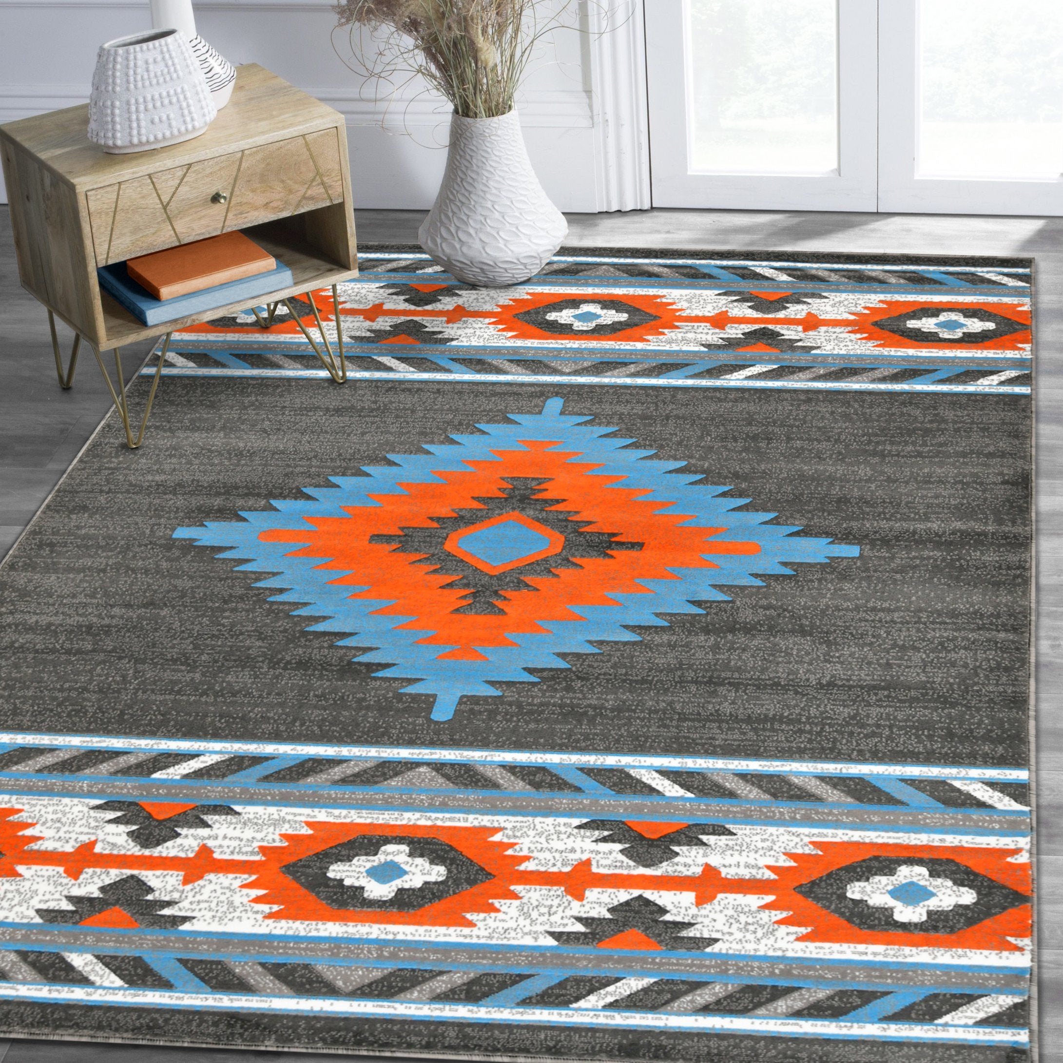 HR Southwestern Rugs Tribal Medallion #41